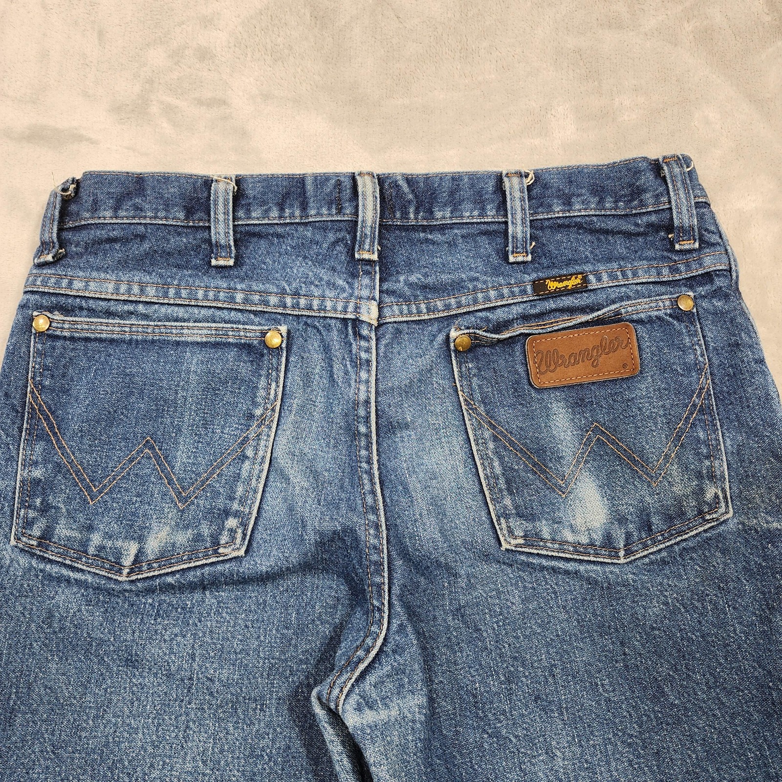 Wrangler Jeans Mens 32×34 Blue Slim Straight Cowboy Cut Denim Western 36MWZ