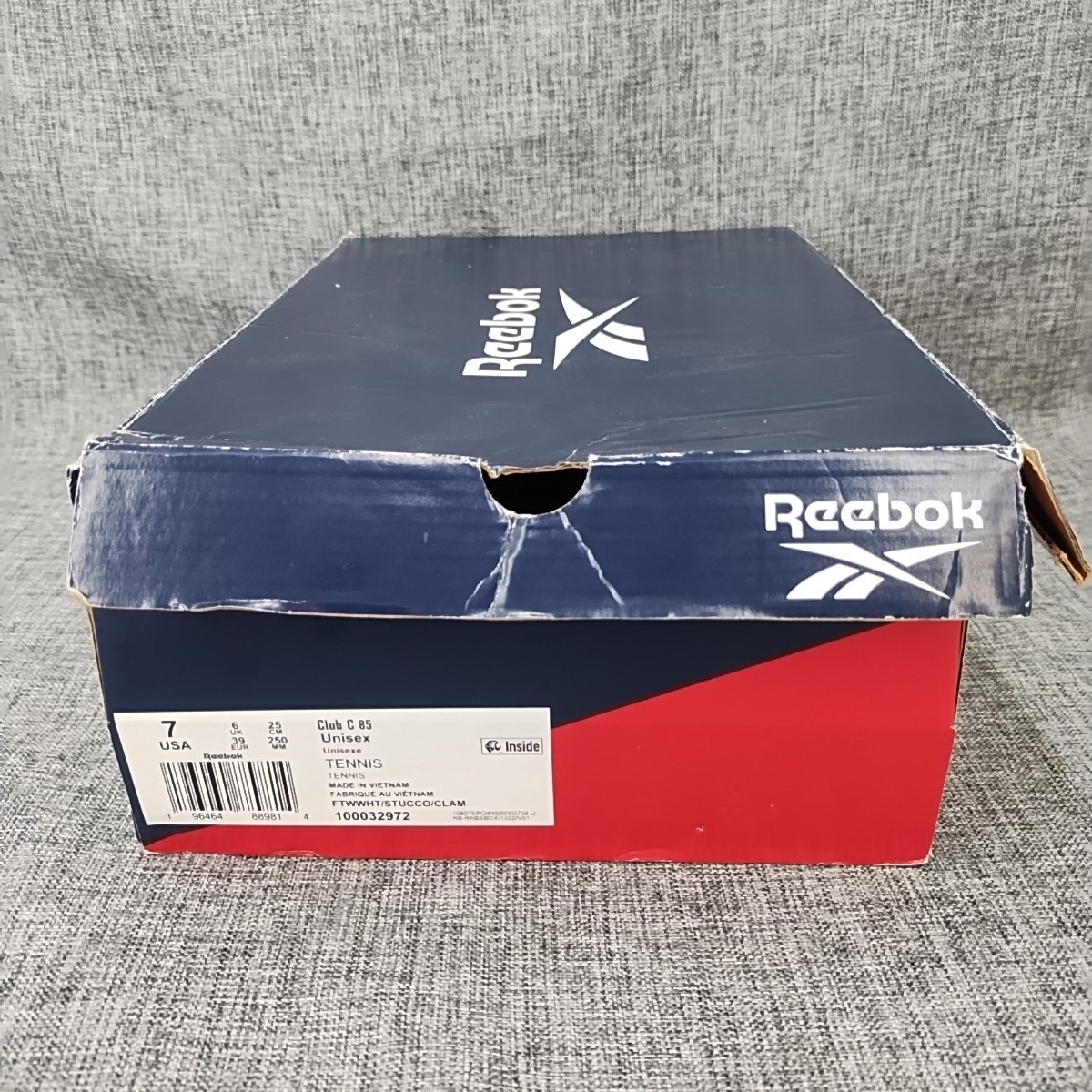 Reebok Club C 85 Men’s Size 7 White Classic Maroon Leather Sneakers