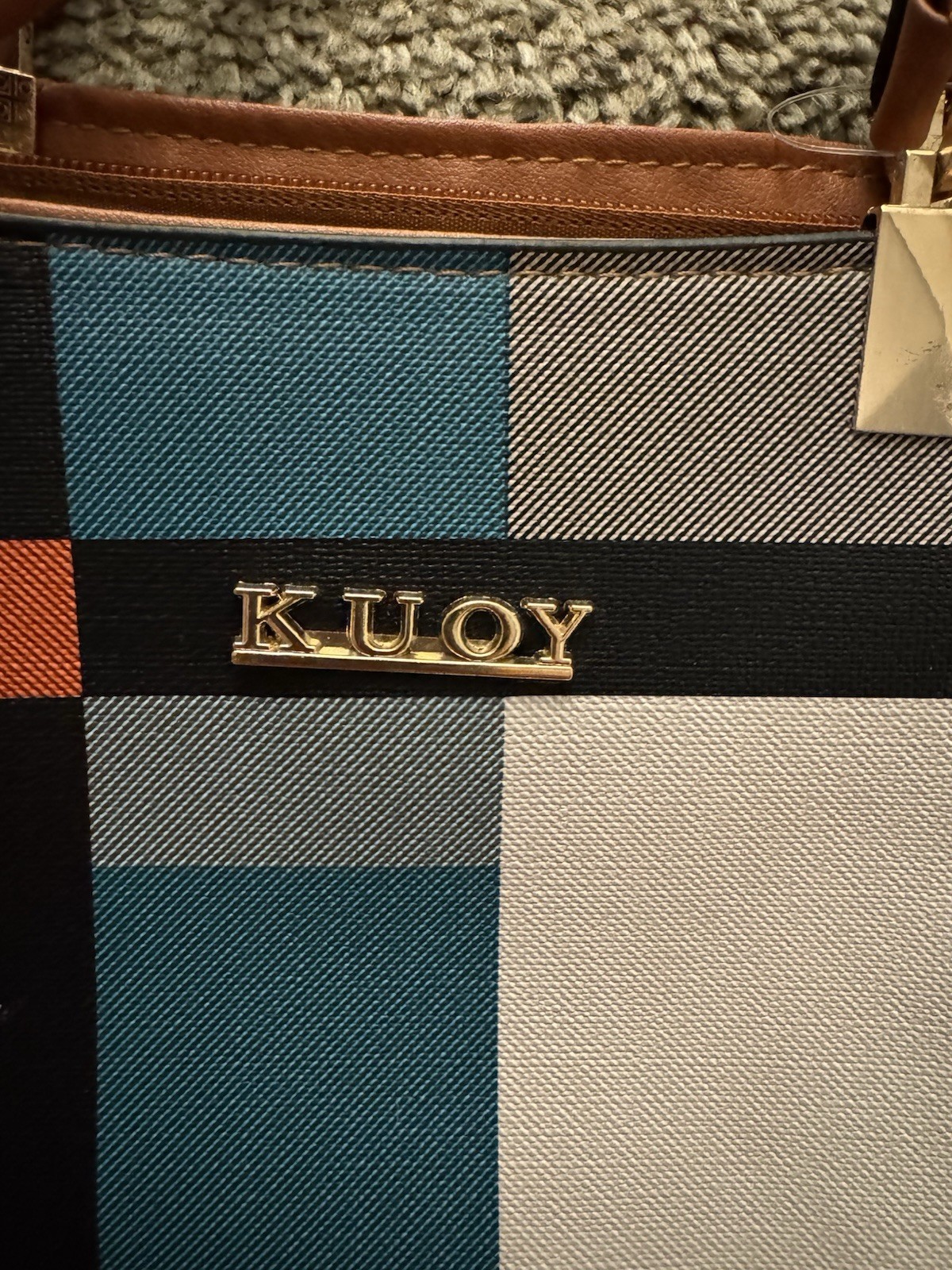Color Block Multi Color Shoulder/Crossbody/Handbag/Satchel Purse Black Accent