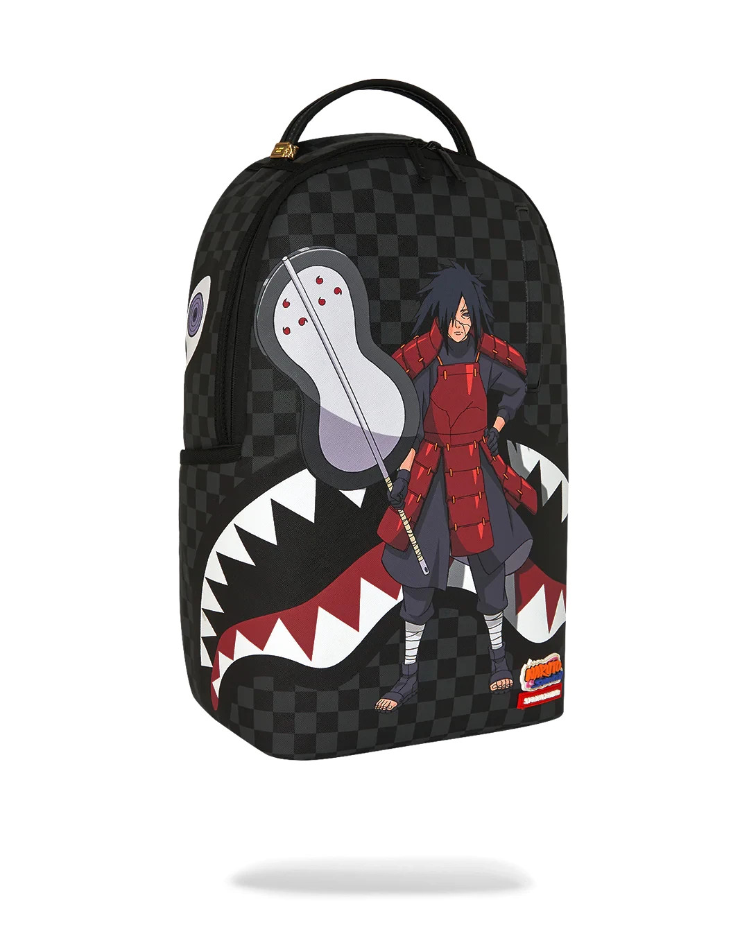 Sprayground NARUTO MADARA Backpack🔥New Black Check Bookbag Large School Bag