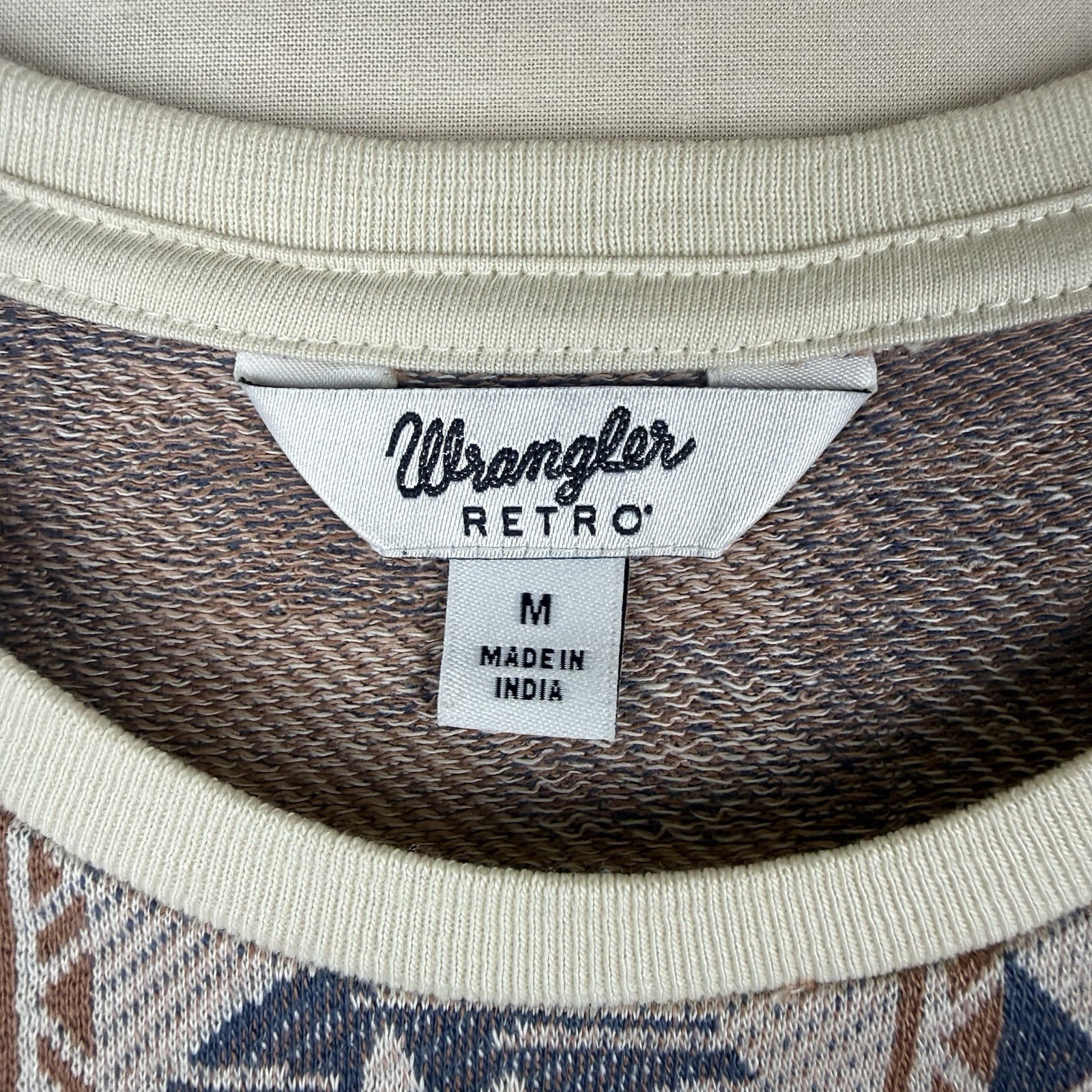 Wrangler Retro Women’s Medium Patchwork Western Slim Tee Brown NWT 112360795