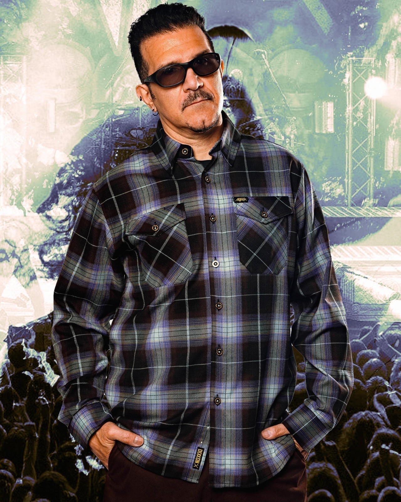 Dixxon Flannel x Anthrax Spreading the Disease Men’s XL Plaid Button Shirt