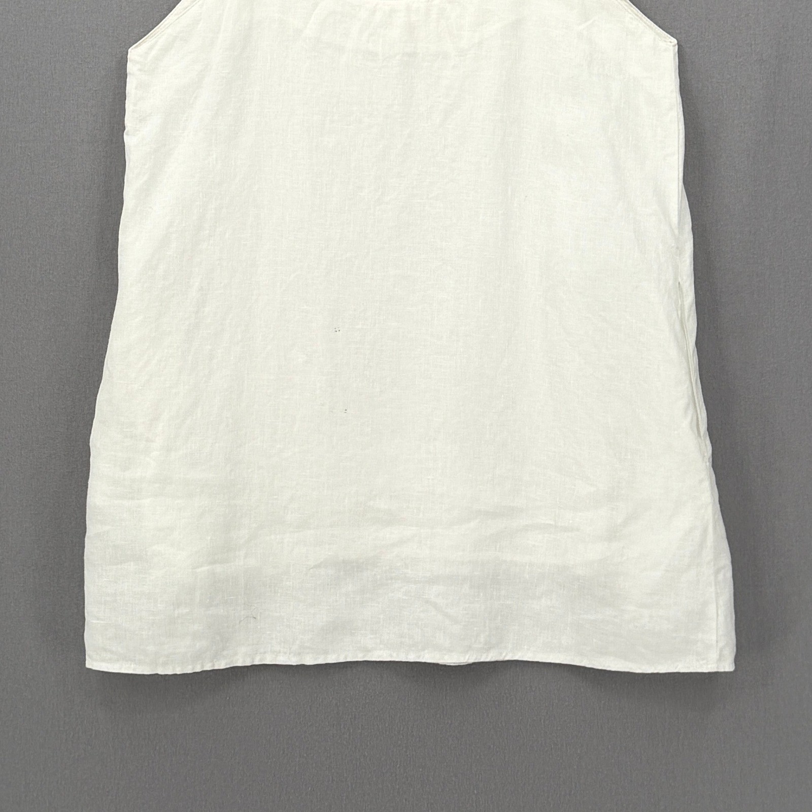 RESET by Jane Linen Mini Dress Womens Medium White Casual Travel Beach Pool
