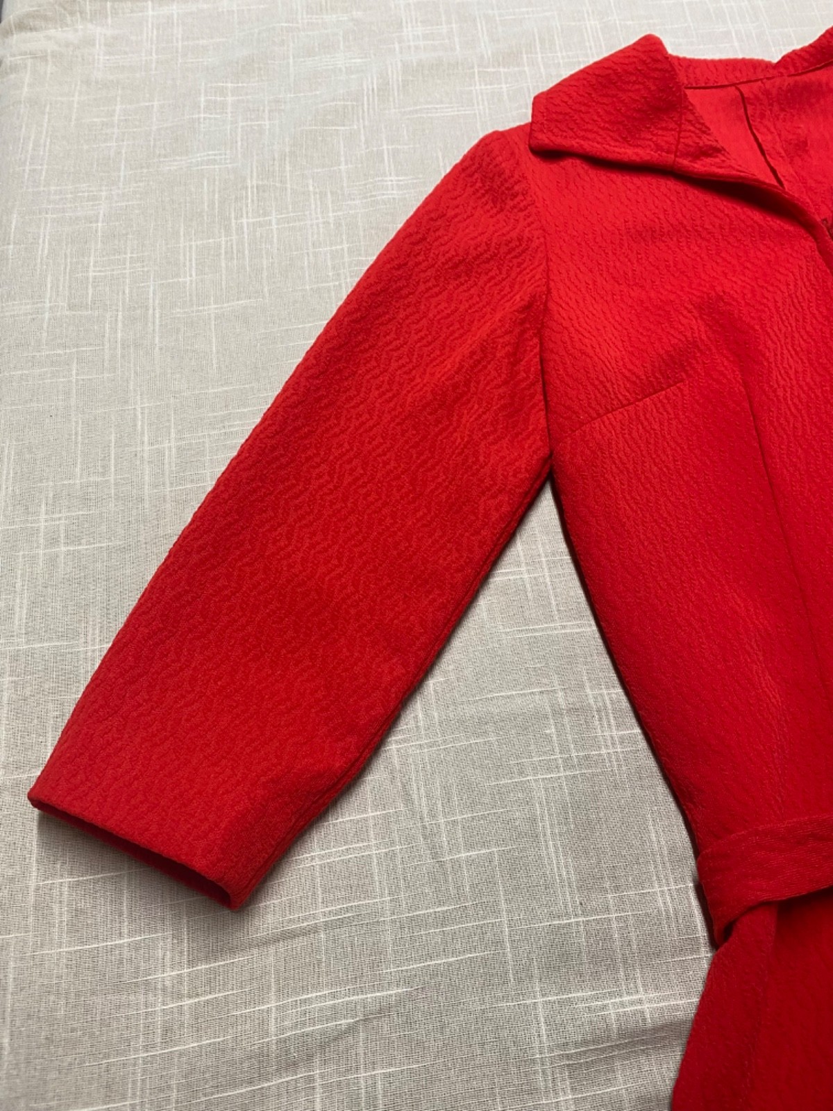 Vintage Dress 1960 Mod Go Go Burnt Orange Red Belted Retro Shift Dress