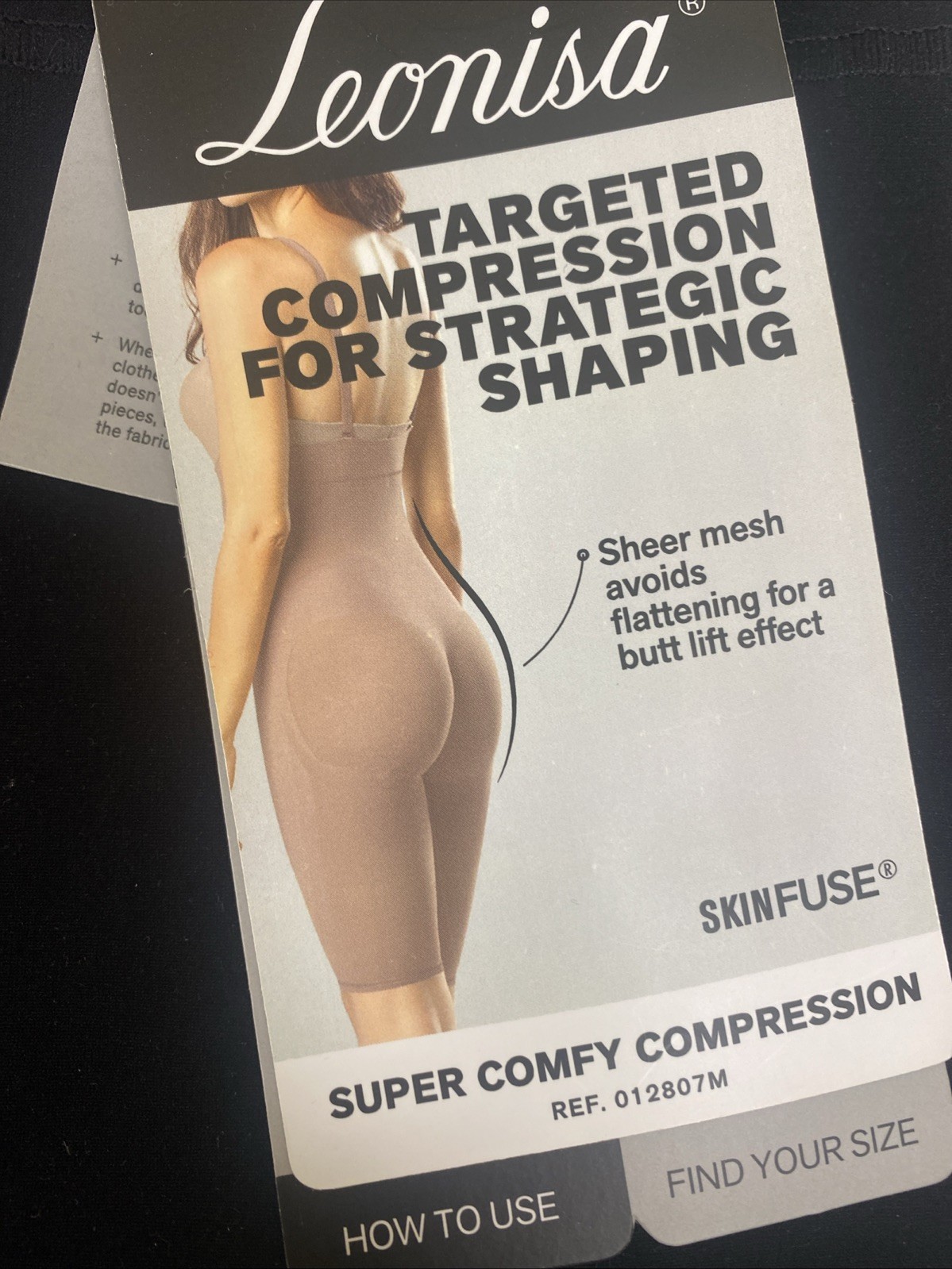 LEONISA Shapewear Targeted Compression 012807M Black or Beige NWT