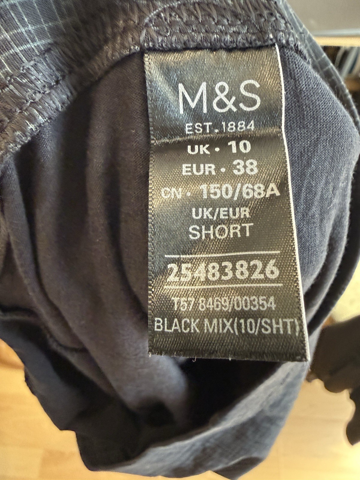 M&S Collection Grey Printed Pull On Stretch Leggings UK 10 Short Slim Casual
