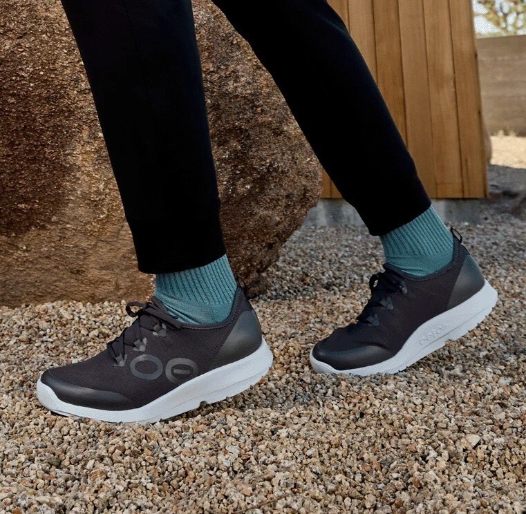 Oofos Gray Walking Sneakers OOfoam Sole 9.5 Volcanic Ash OOmg Sport LS