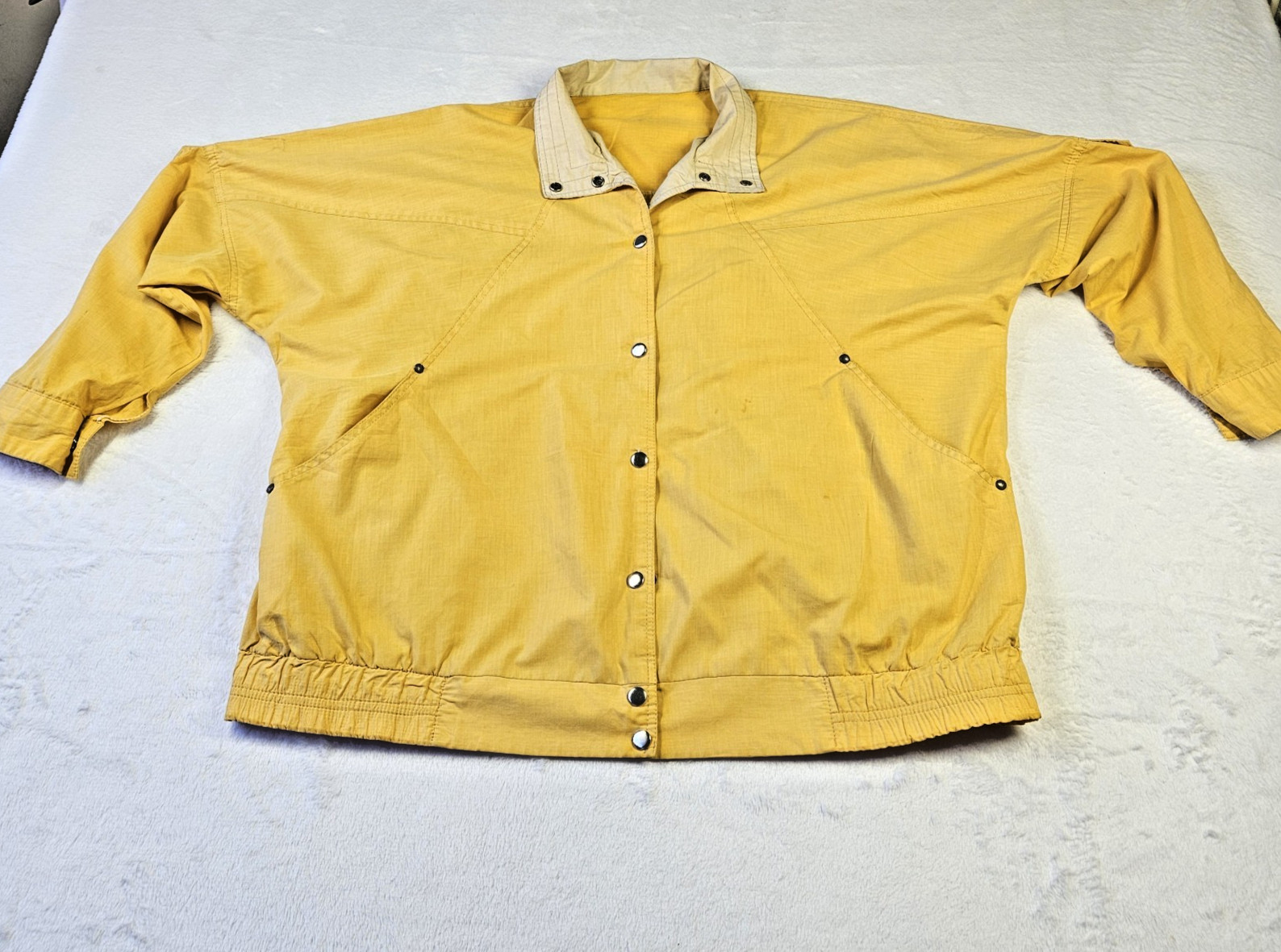 Women’s Vintage Yellow Bomber Jacket Medium (See Measurements)
