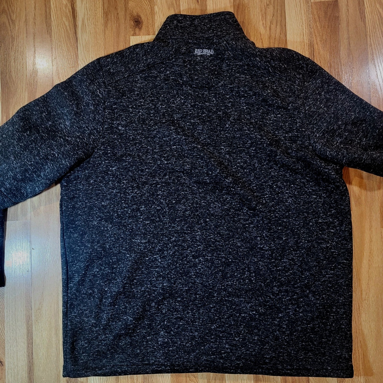 Red Head Henley Pullover Sz 2XL Black Charcoal Heather 1/4 Button EUC