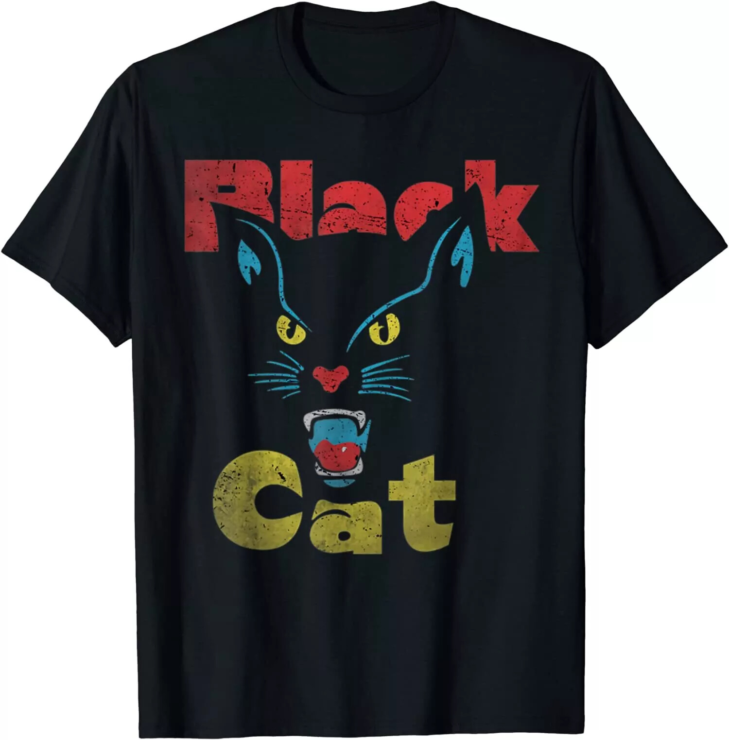 NEW LIMITED Retro Black Cat Retro Vintage 70s Tee T-Shirt S-3XL.webp