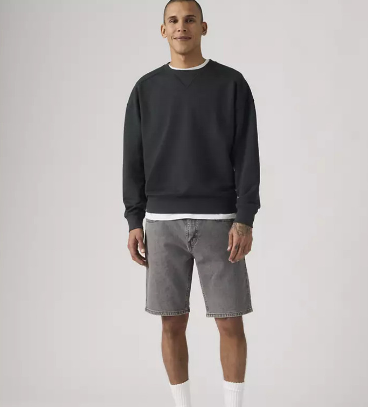 Levi’s 405 Standard 10″ Men’s Shorts, Greyscale – Grey