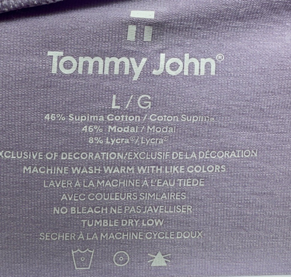 Tommy John Purple Polka Dot Pajama Set Tank Pockets Comfort Relax Designer L