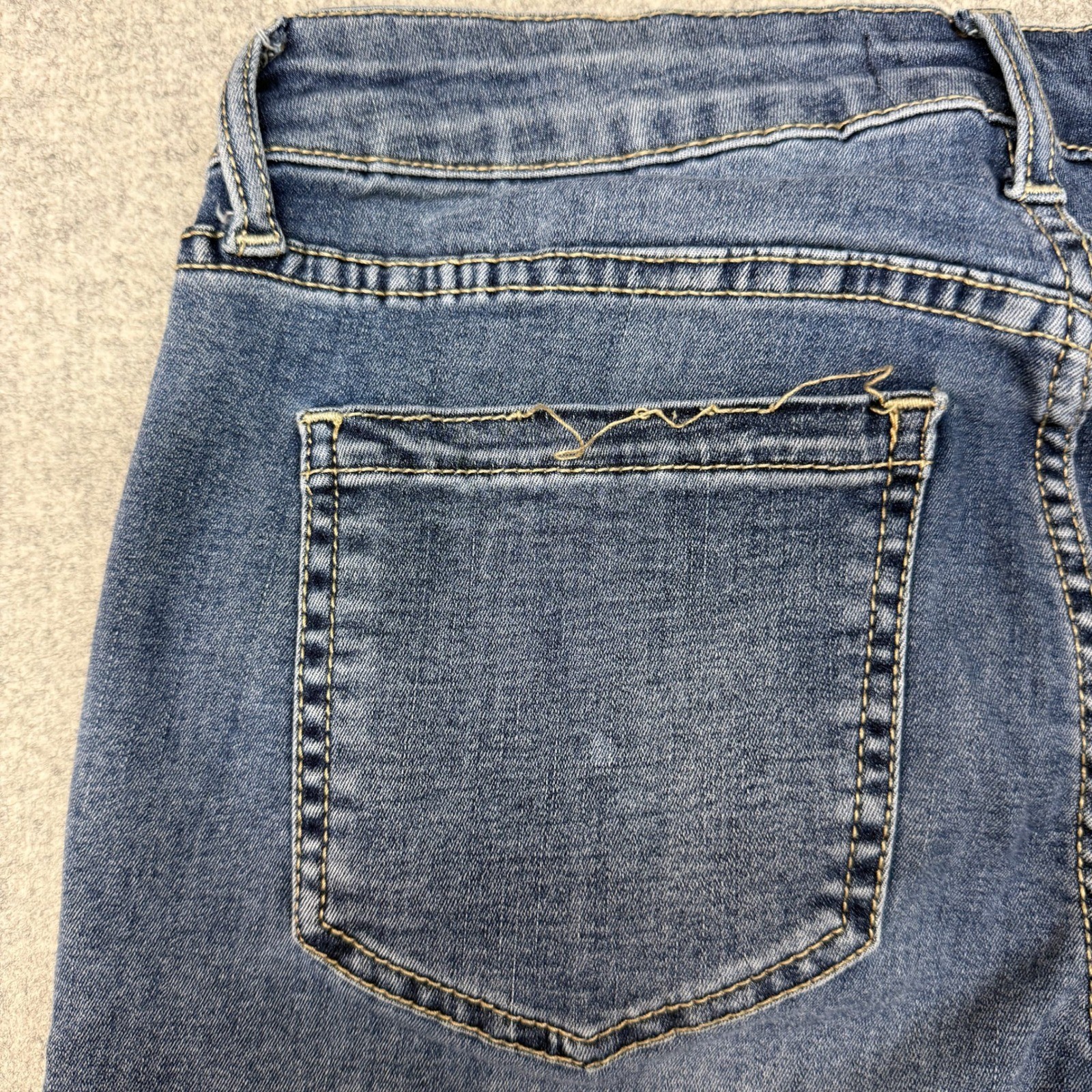 U.S. Polo Assn. Premium Denim Jeans Size 6 Regular Blue Patch Pocket Raw Hem