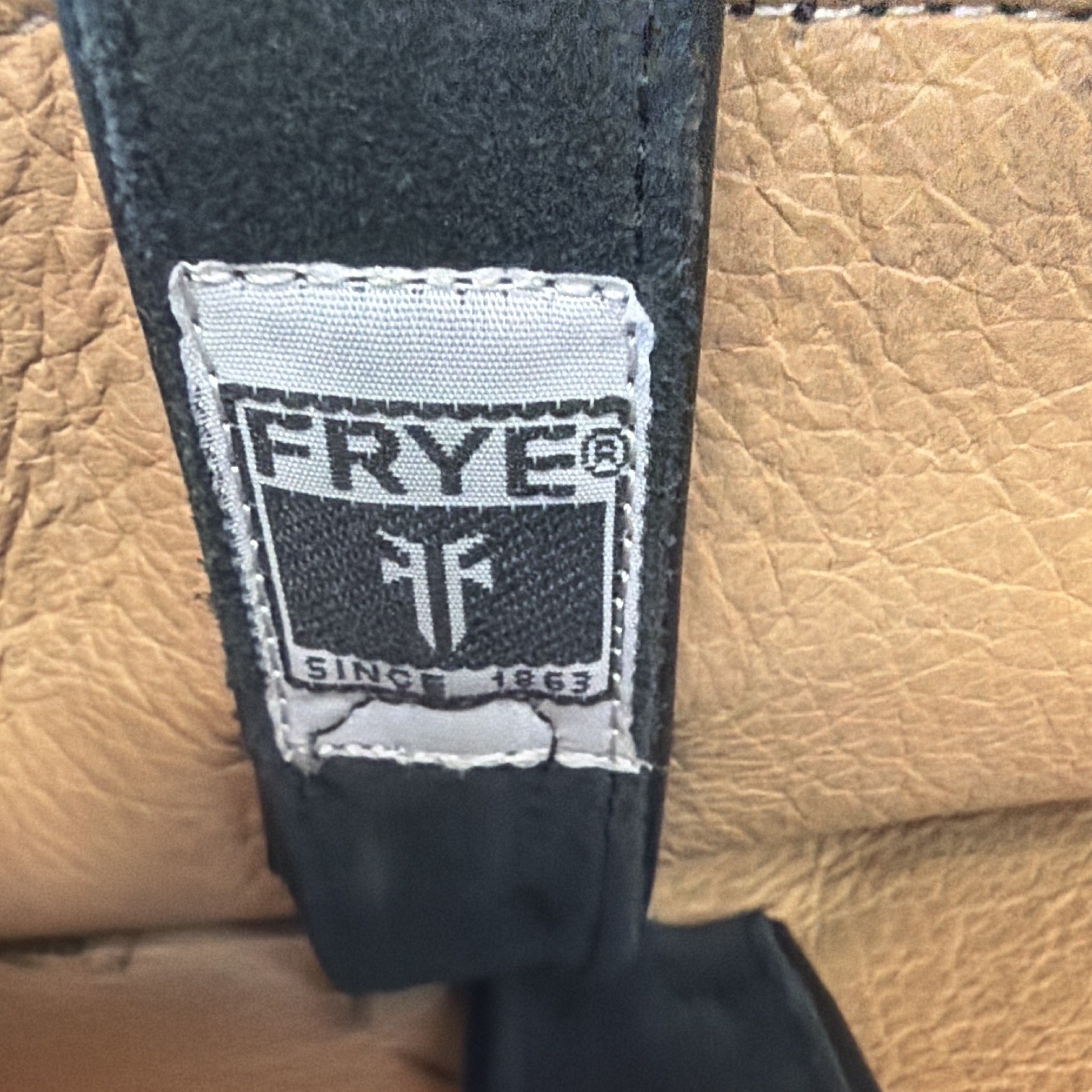 Frye Black Suede Mid-Calf Riding Boots Pull On Almond Toe Braided Buckle 8.5