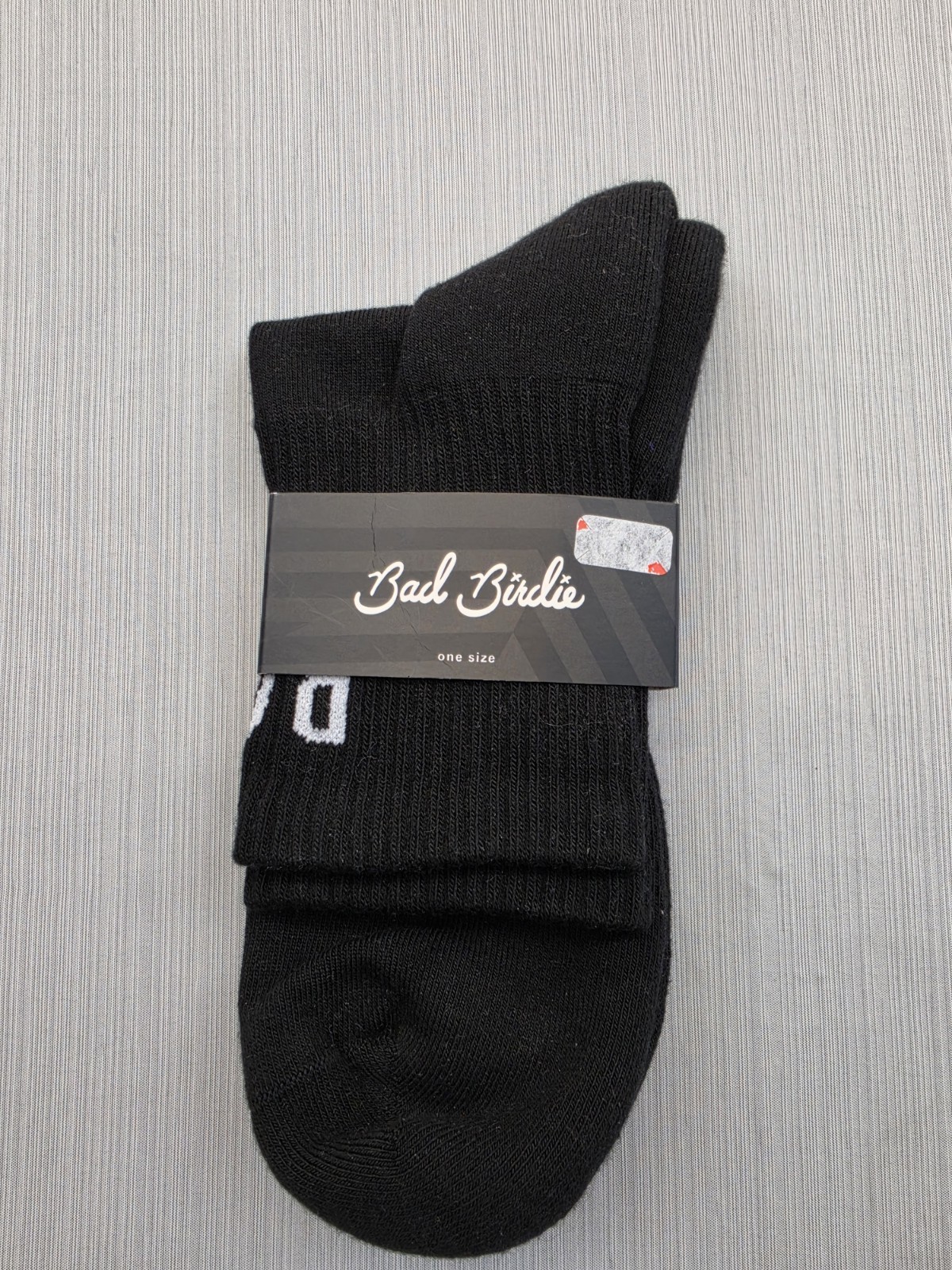 1 Pair Bad Birdie Golf Mid Cut Ankle Socks One Size Black New