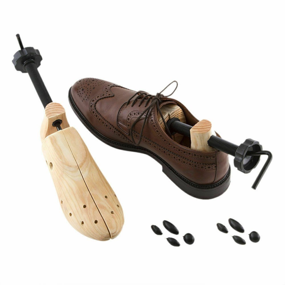 2025 One Pair 2-way Wooden Adjustable Shoe Stretcher for Men Women Size 9-13 New