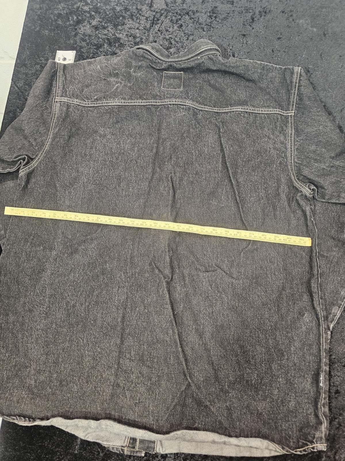 Vintage SEAN JOHN Carpenter Button Up Black Denim Jacket VTG Men’s XXL