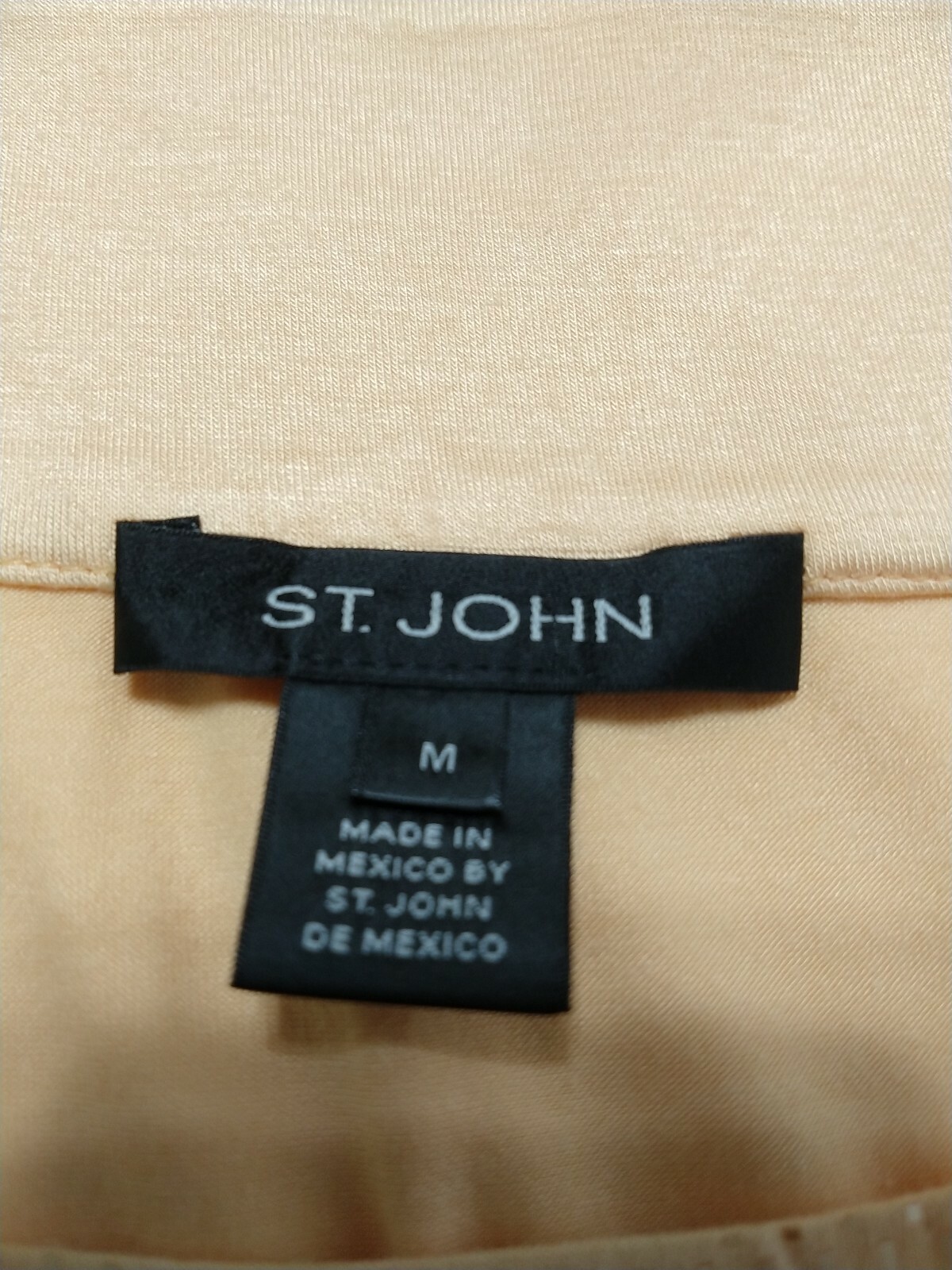St John M Medium Tank Top Shirt 5% Spandex 95% Viscose Soft orange Sleeveless