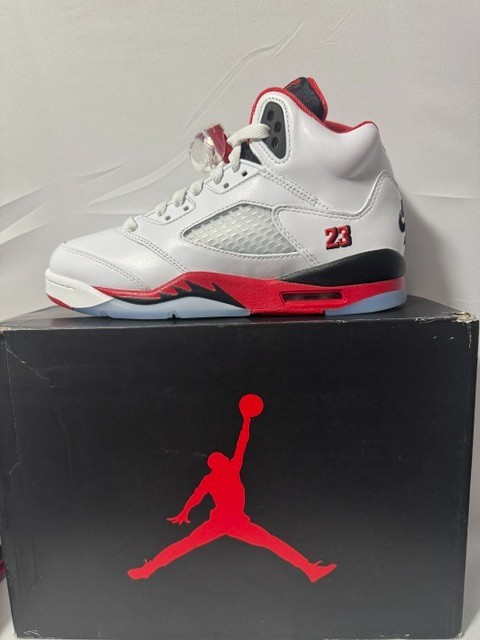 Nike Air Jordan 5 Retro OG Mens Size 6 M / 7.5 W Fire Red Black Tongue