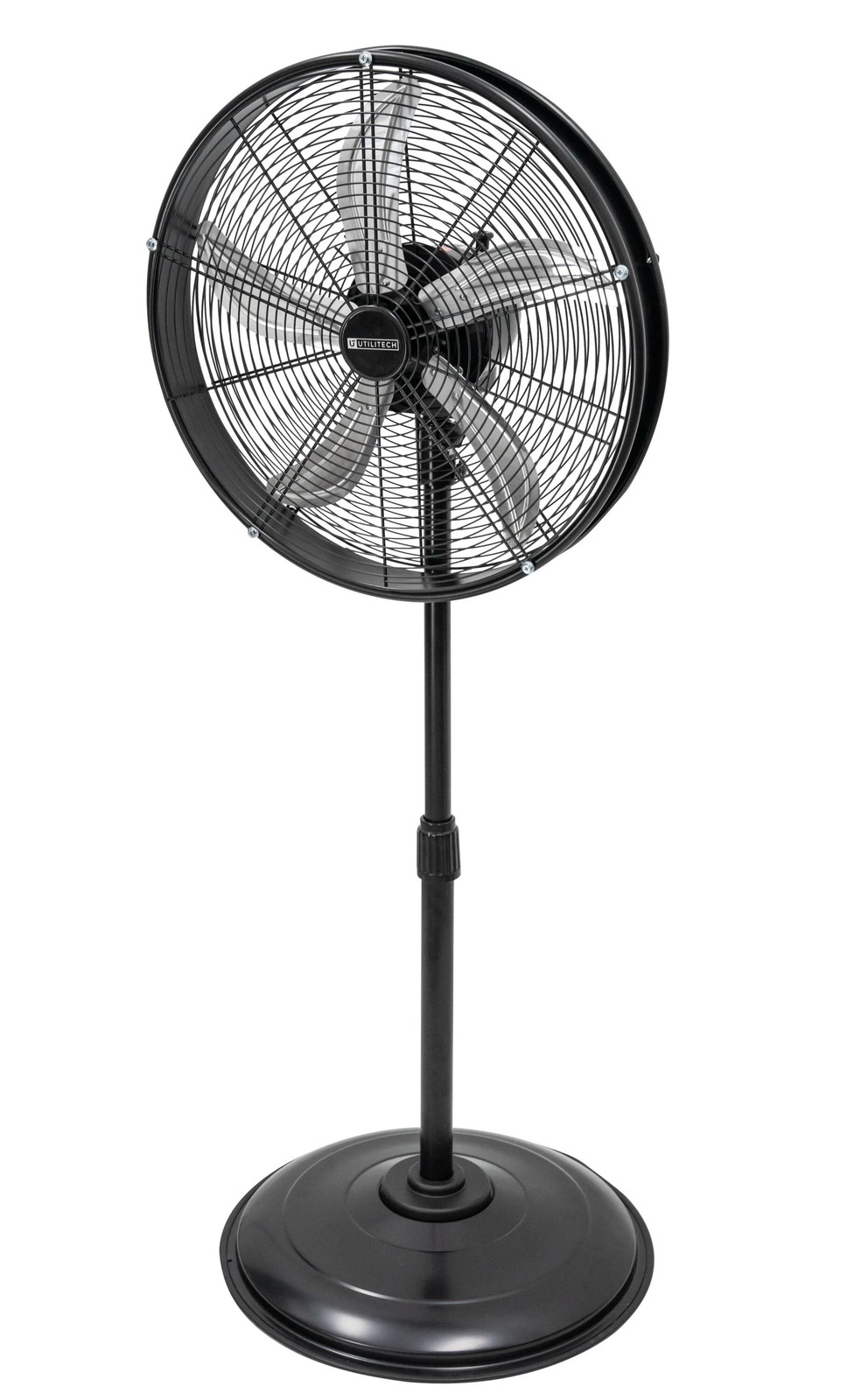 Utilitech 20-in High Velocity Indoor Oscillating Pedestal Fan, in Black|16343