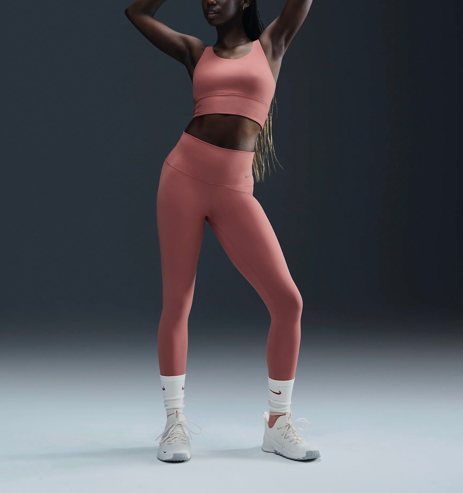 NWT Women’s Nike Zenvy Rib Light-Support Longline Sports Bra S,M MSRP $60