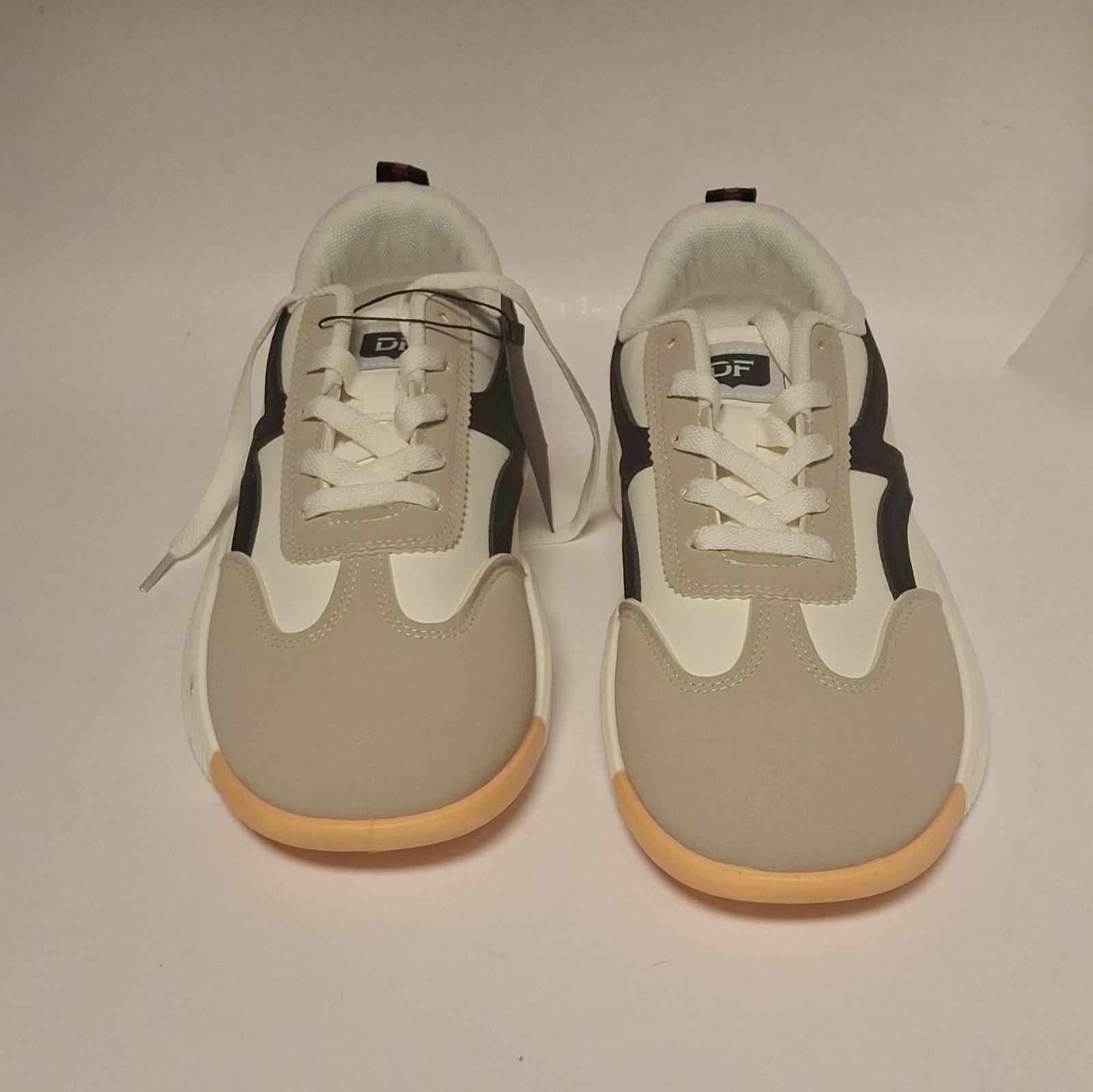 De Florance Colorblock White/Beige/Black Lace Up Low Top Men’s Sneaker