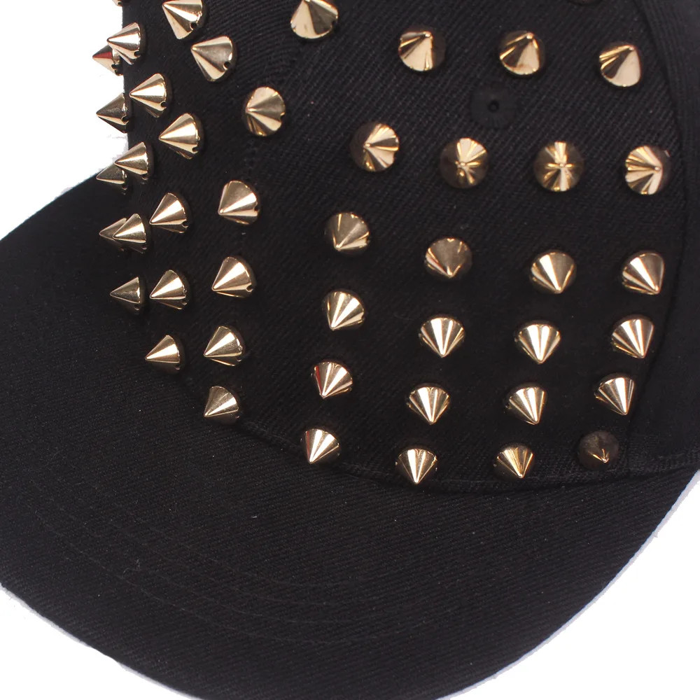 Unisex Rivet Stud Punk Baseball Cap Hip Hop Style Hat