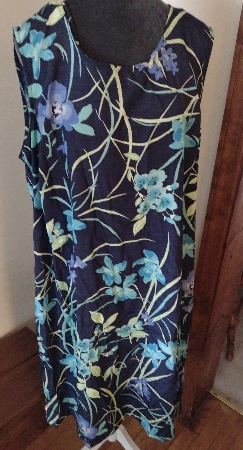 Womens Set Maxi Dress With Button Up Top Size 18W/20W By White Stag