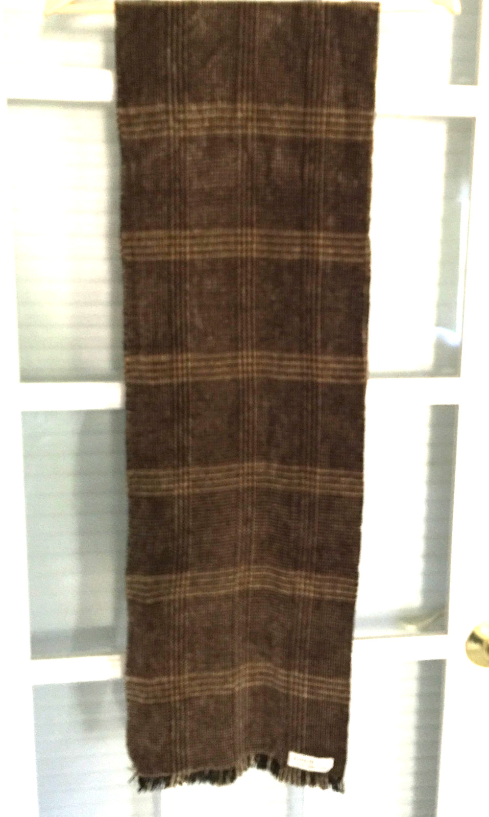Frittelli & Lockwood Handwoven plaid Scarf size 72″ x 11″ Made in USA