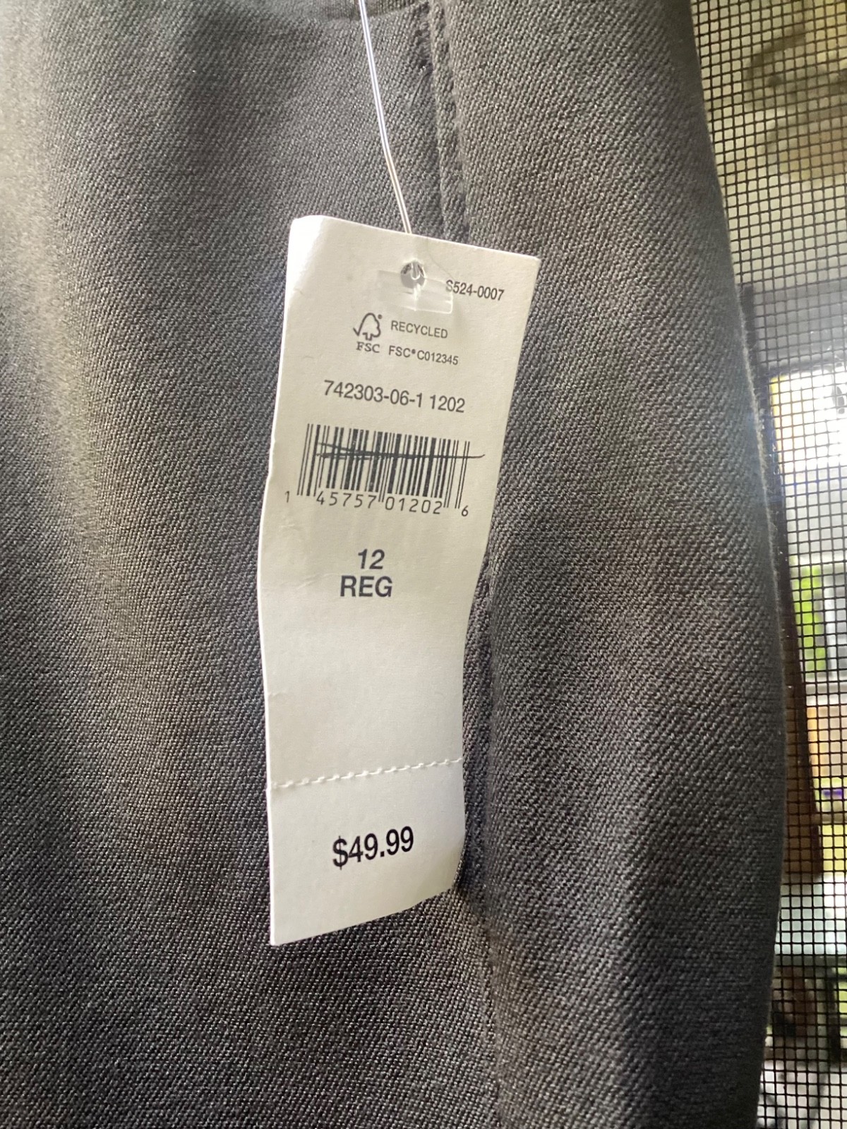 Gap Slim City Dark Gray Pants, 12, NWT, msrp $49.99 *SALE*