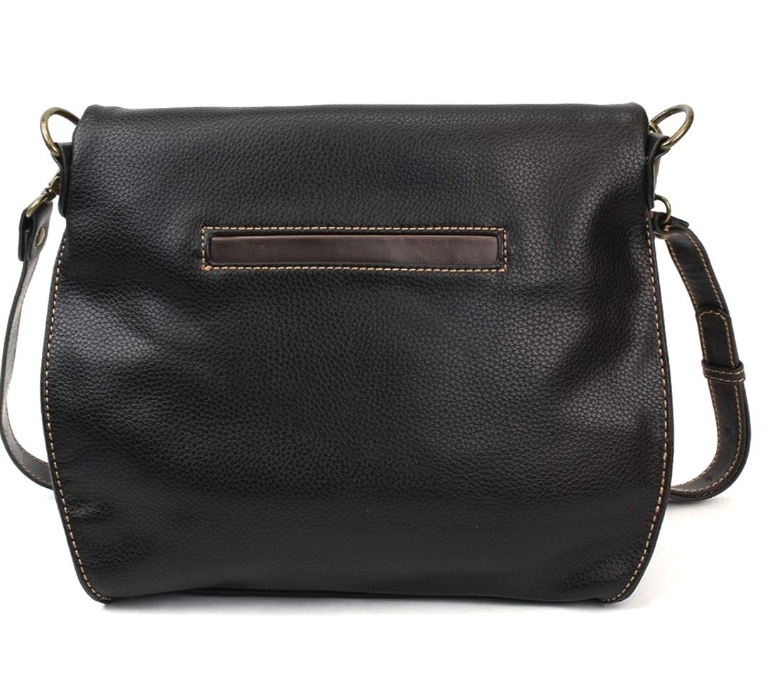 Chala Handbags Charming Crossbody Bag Flap Top Zipper Black + Cross Purse Charm