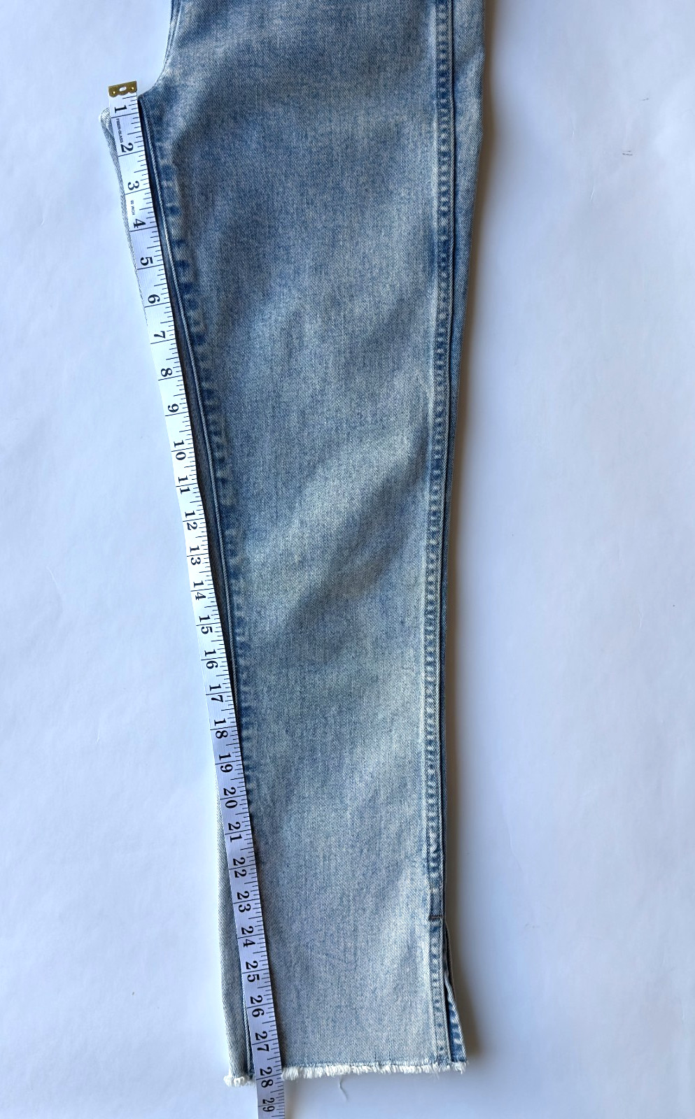 GAP Vintage Slim High Rise Split Hem Jeans-Light Burnette Wash-Size 28-6 Regular