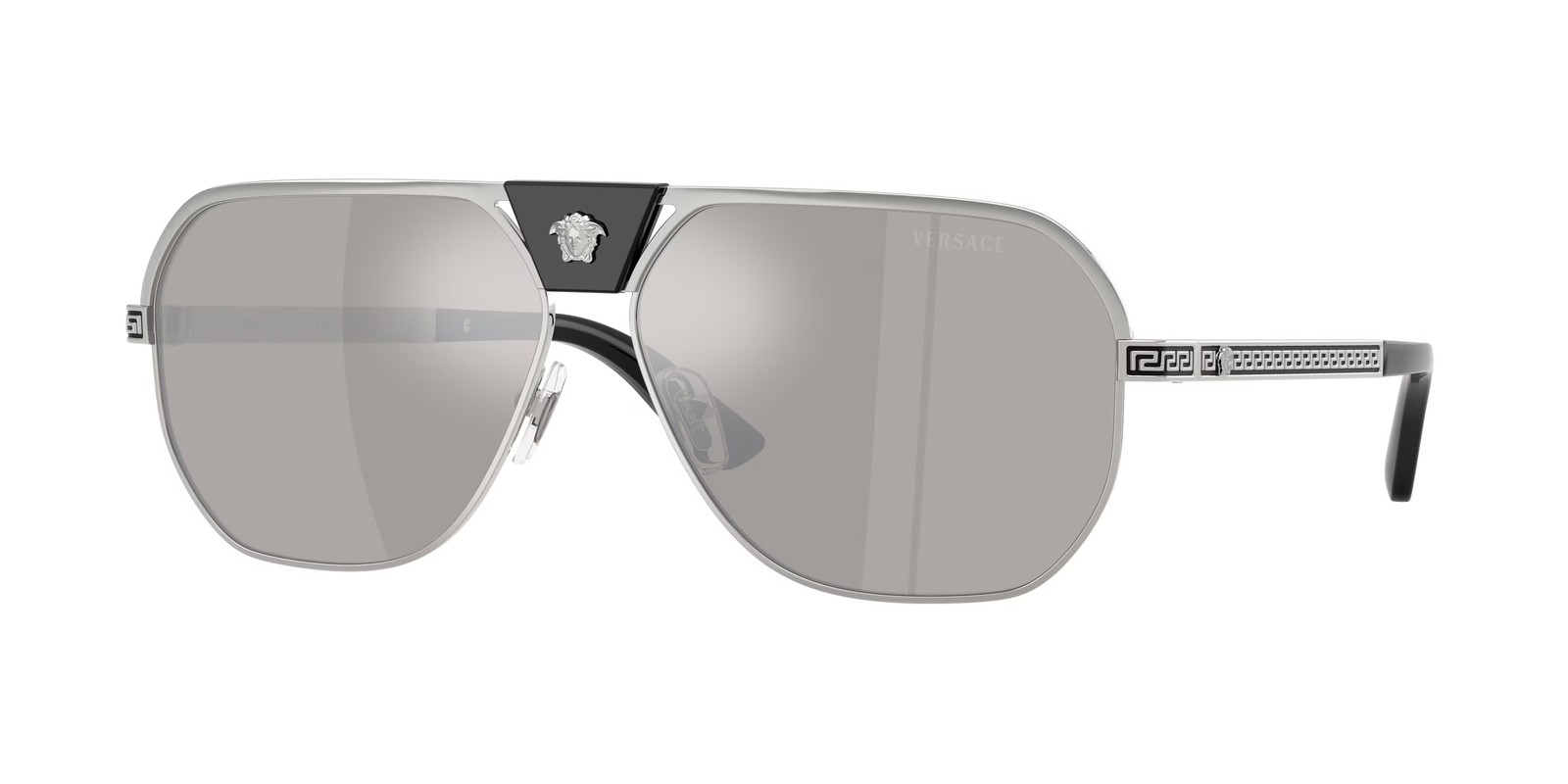 VERSACE VE2294 10006G Silver Light Grey Mirror Silver 61 mm Men’s Sunglasses