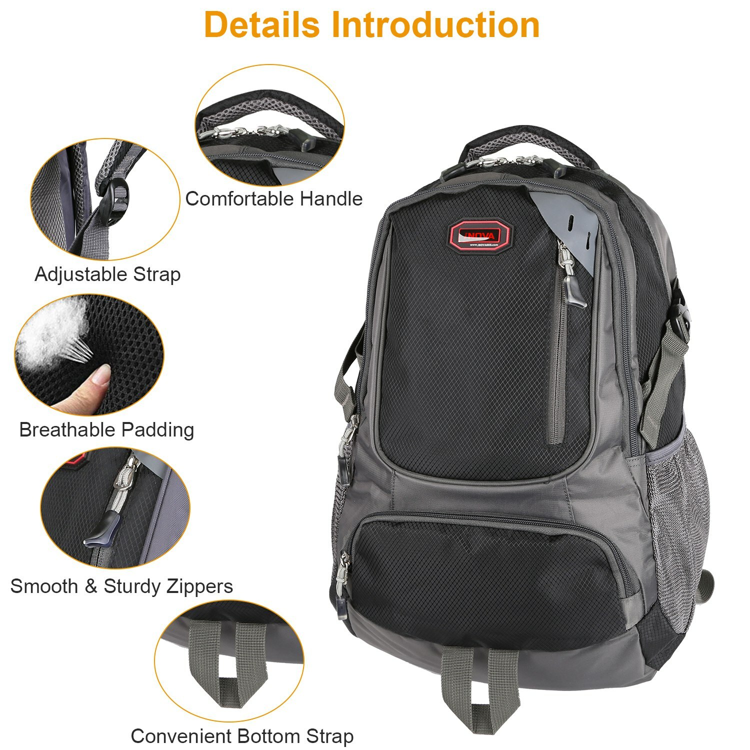 Men Women Backpack Sports Gym Shoulder Bag Outdoor Hiking Travel School Backpack