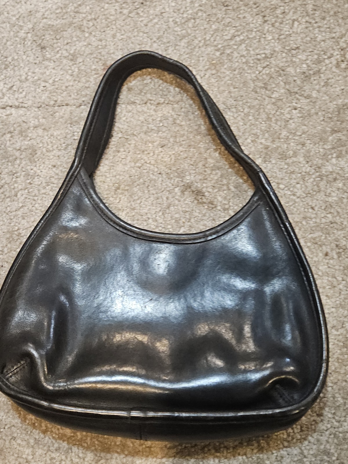Vintage Coach Leather Black Y2K, Mini-Ergo 9027