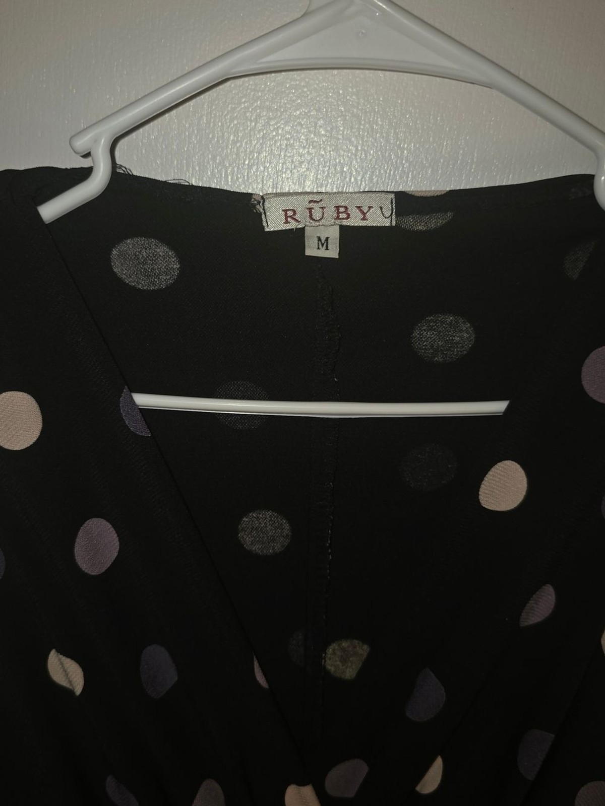 Source Unknown Black Sleeveless Polka Dot Midi Dress