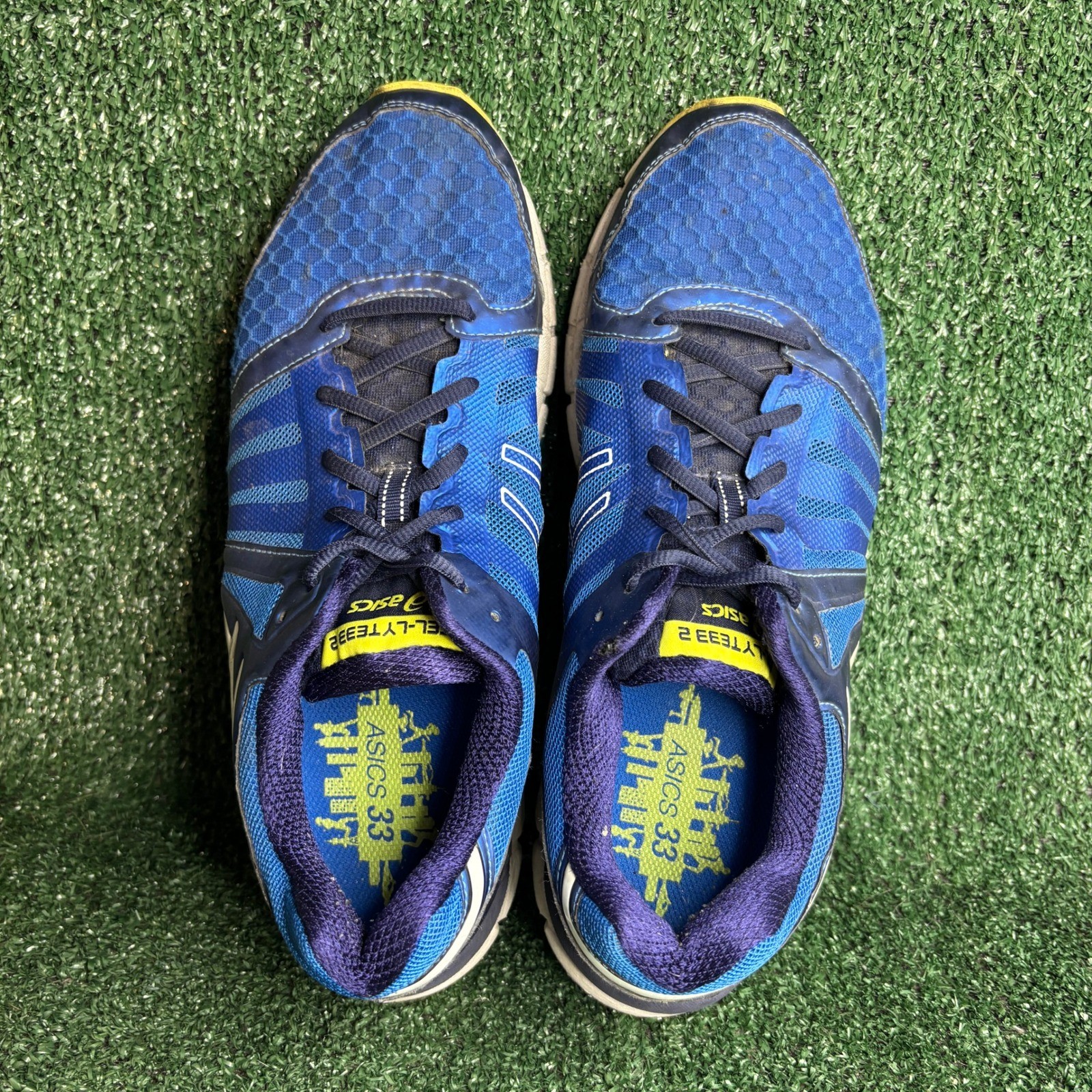 Asics Gel-Lyte33 2 T317N Mesh Breathable Athletic Running Shoes Blue Mens 11