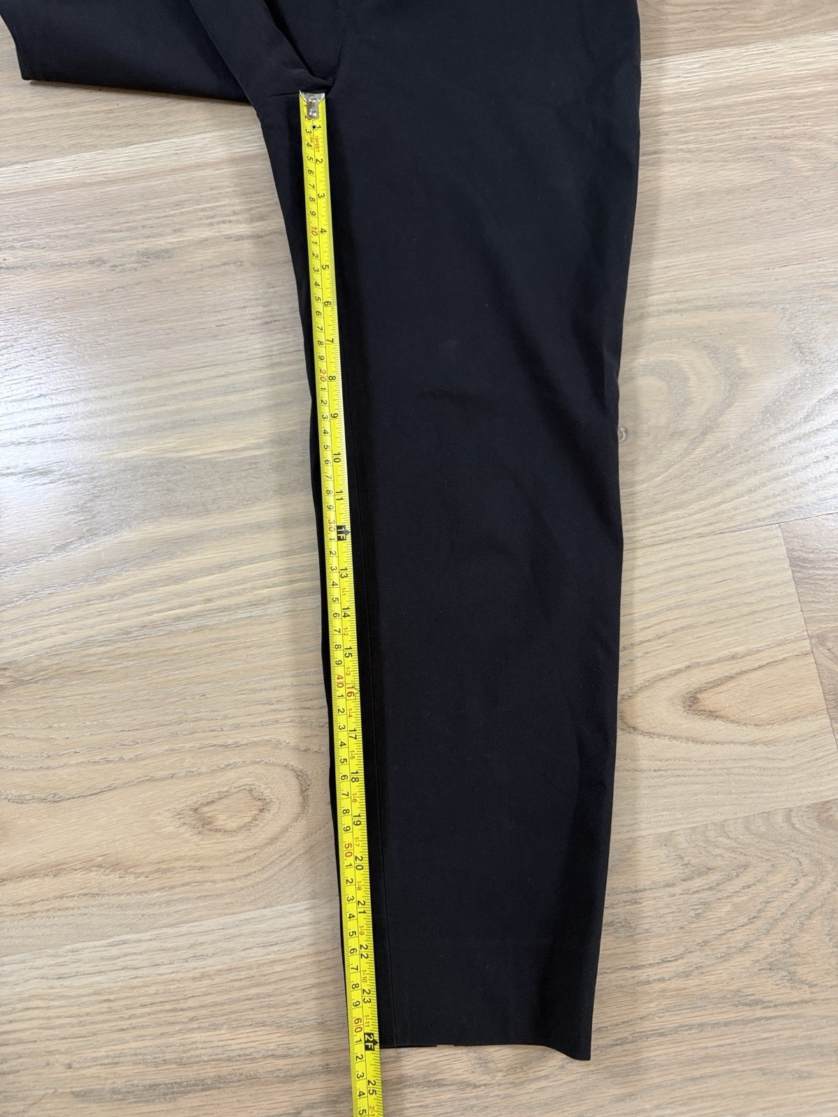 Piazza Sempione Black Twill Stretch Straight Leg Mid Rise Zip Dress Pants IT 40