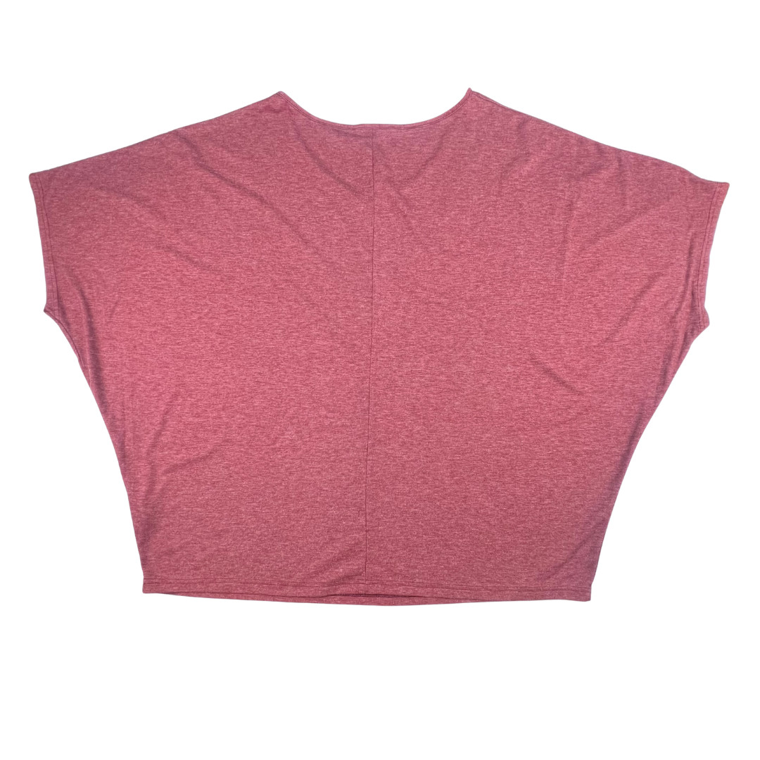 Emery Rose Blouse 5X Red Batwing Dolman Sleeve Top Relaxed Fit Minimalist Casual