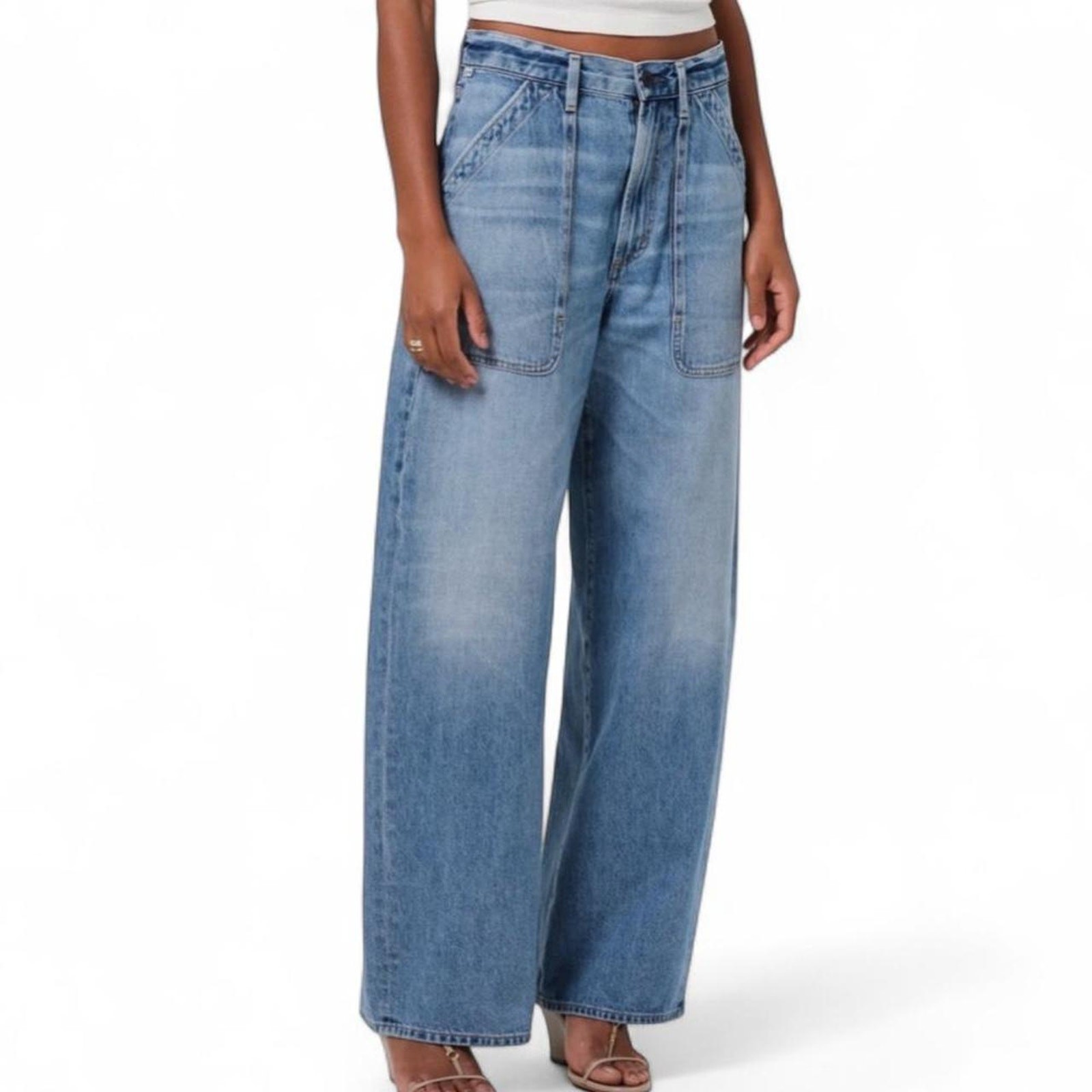Citizens of Humanity Ayla Cargo Zenith 23 27” Waist Baggy Jeans NWOT