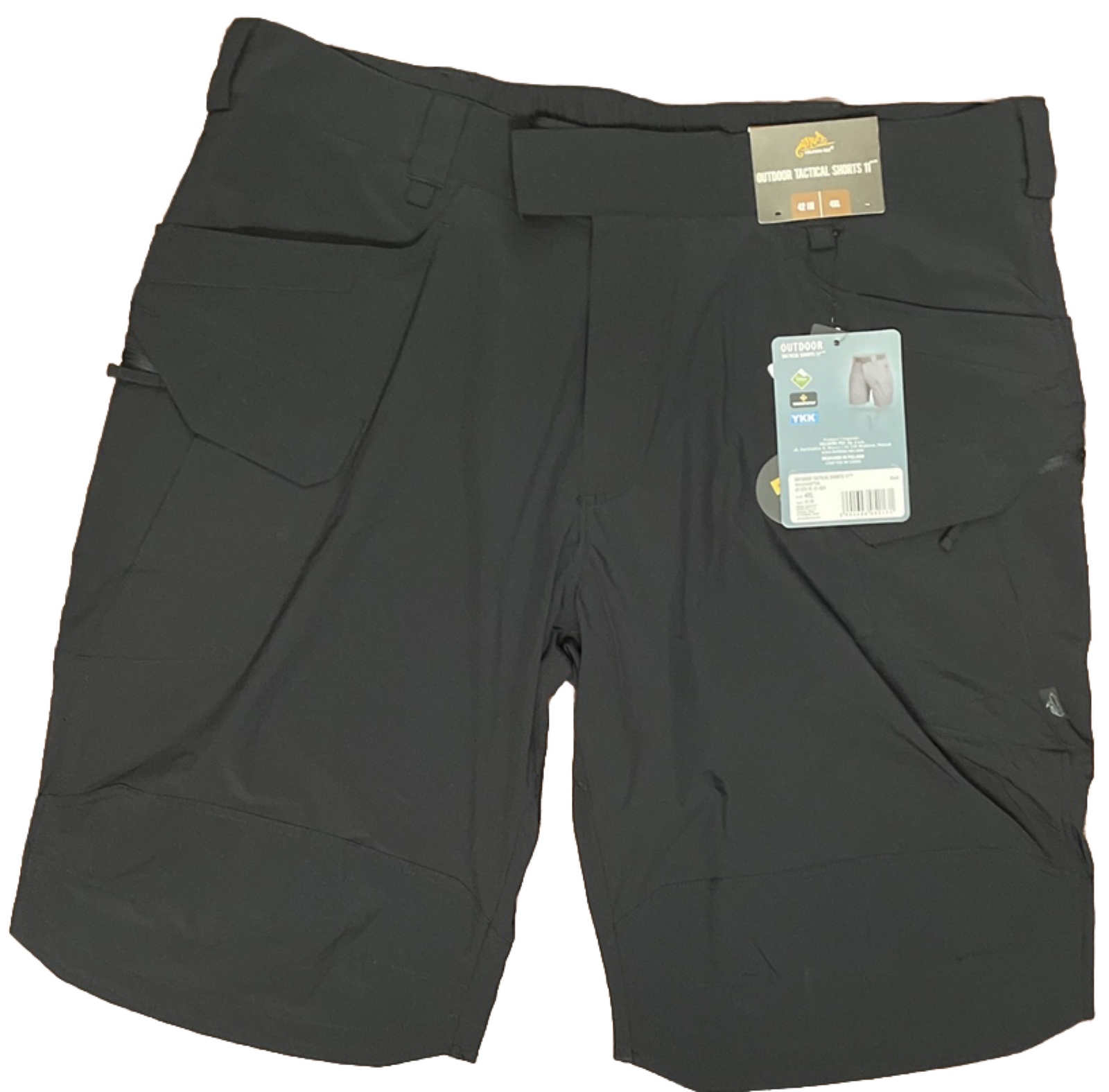 NWT Helikon Tex Outdoor Tactical Mens 42in Military Combat Cargo Black Shorts