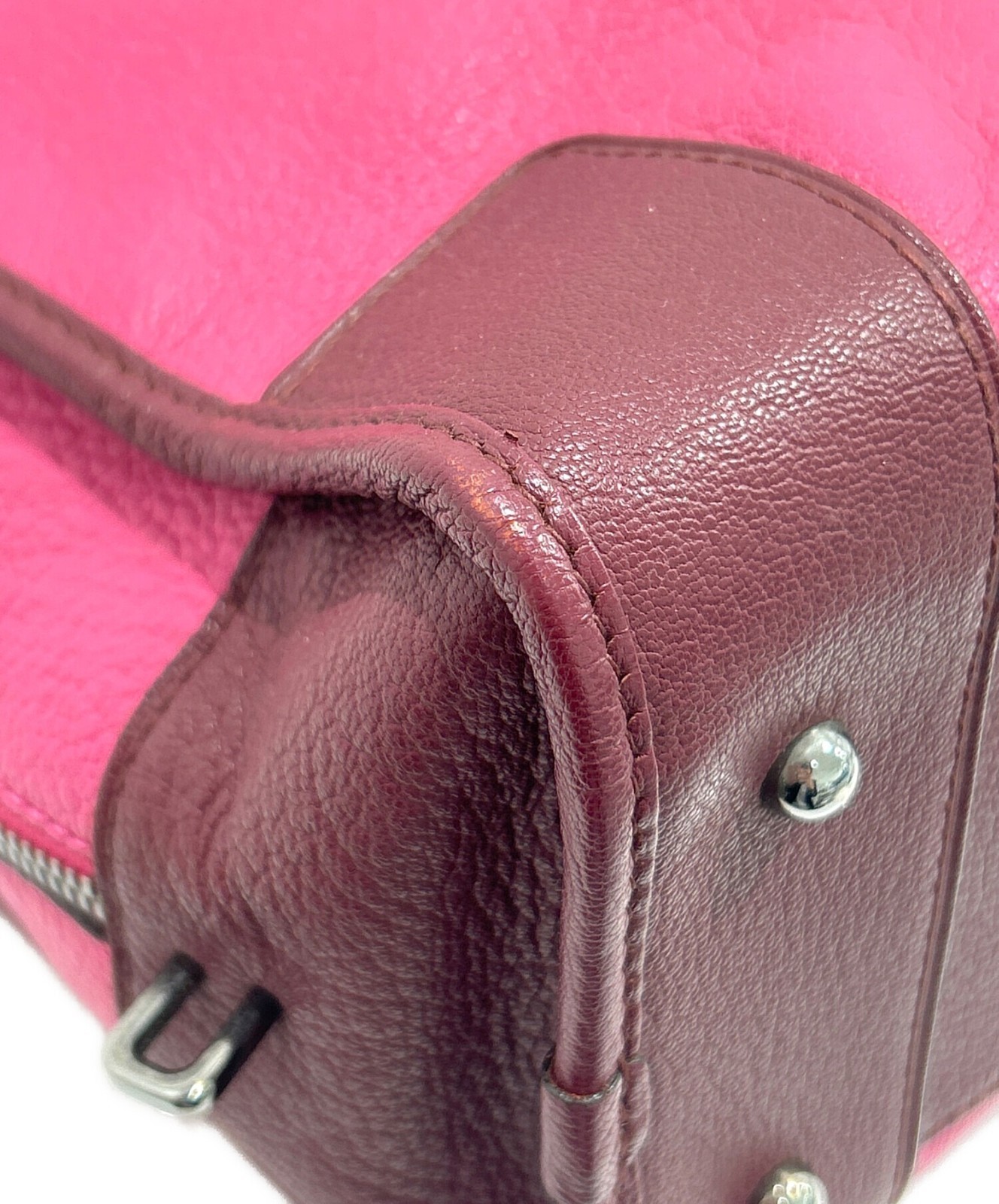 Loewe Amazona 28 Anagram Boston Handbag Leather bag Pink Silver Hardware 11.4in