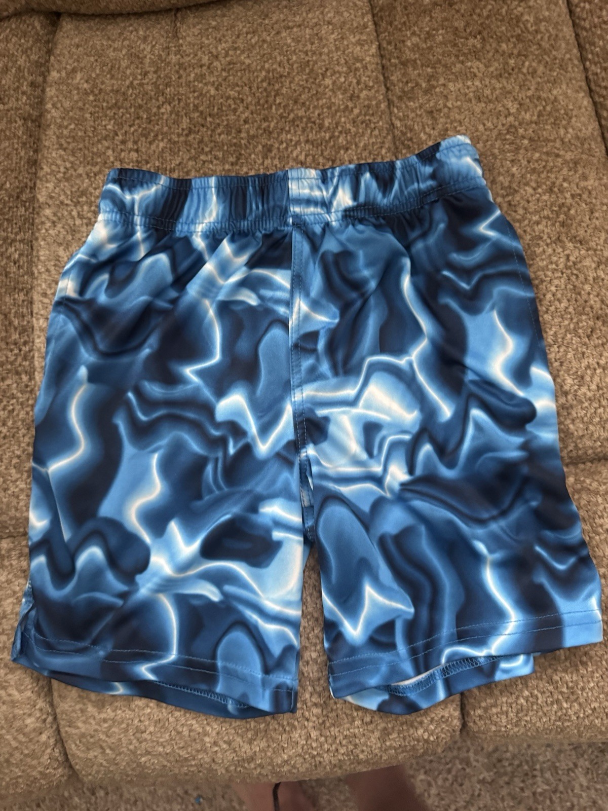 Athletic Works Boys Activewear Athletic Shorts Lot of 2 Blue/Navy Abstract M (8)