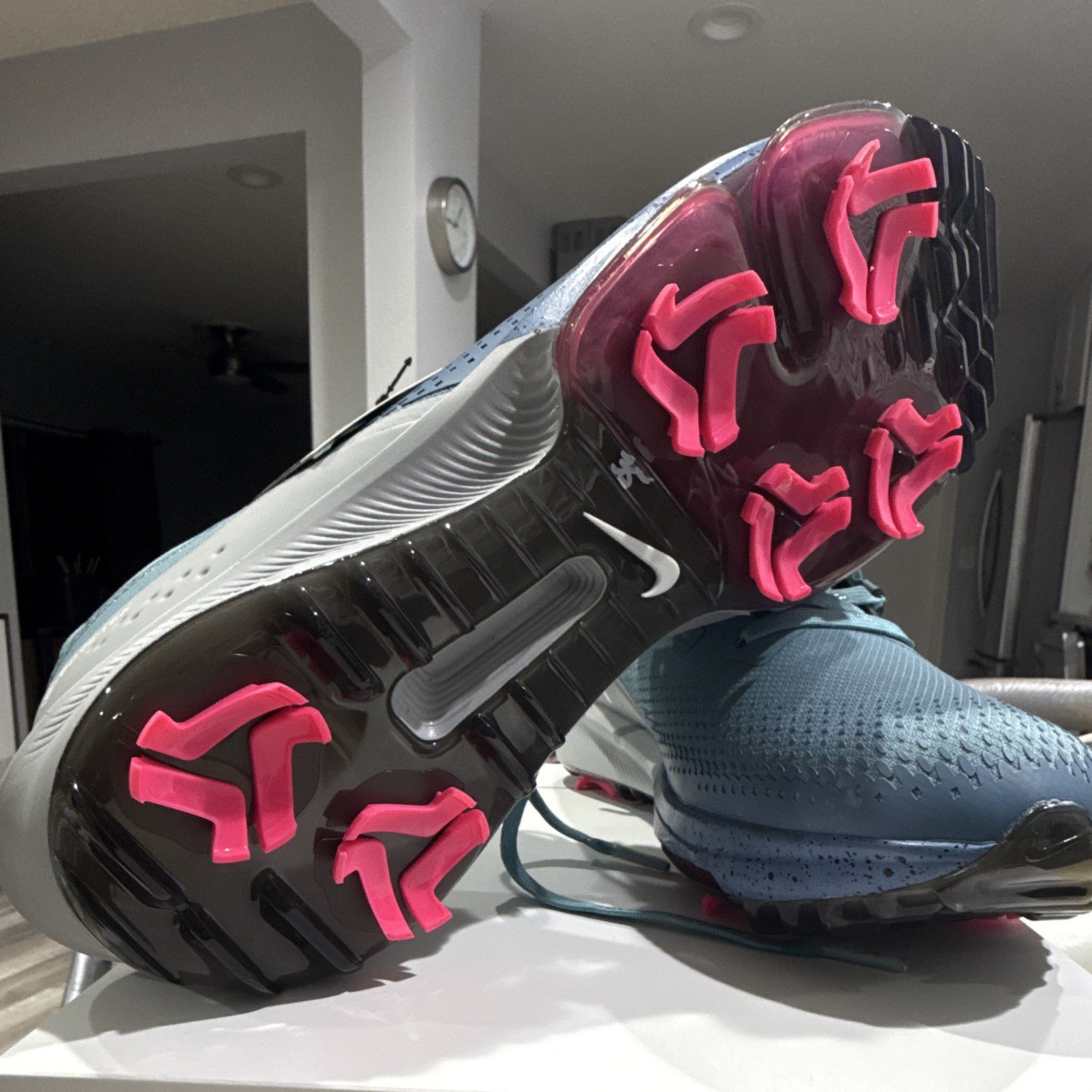 Nike Air Zoom Infinity Tour NEXT% GORE-TEX Waterproof Golf Shoes Blue Pink NWB
