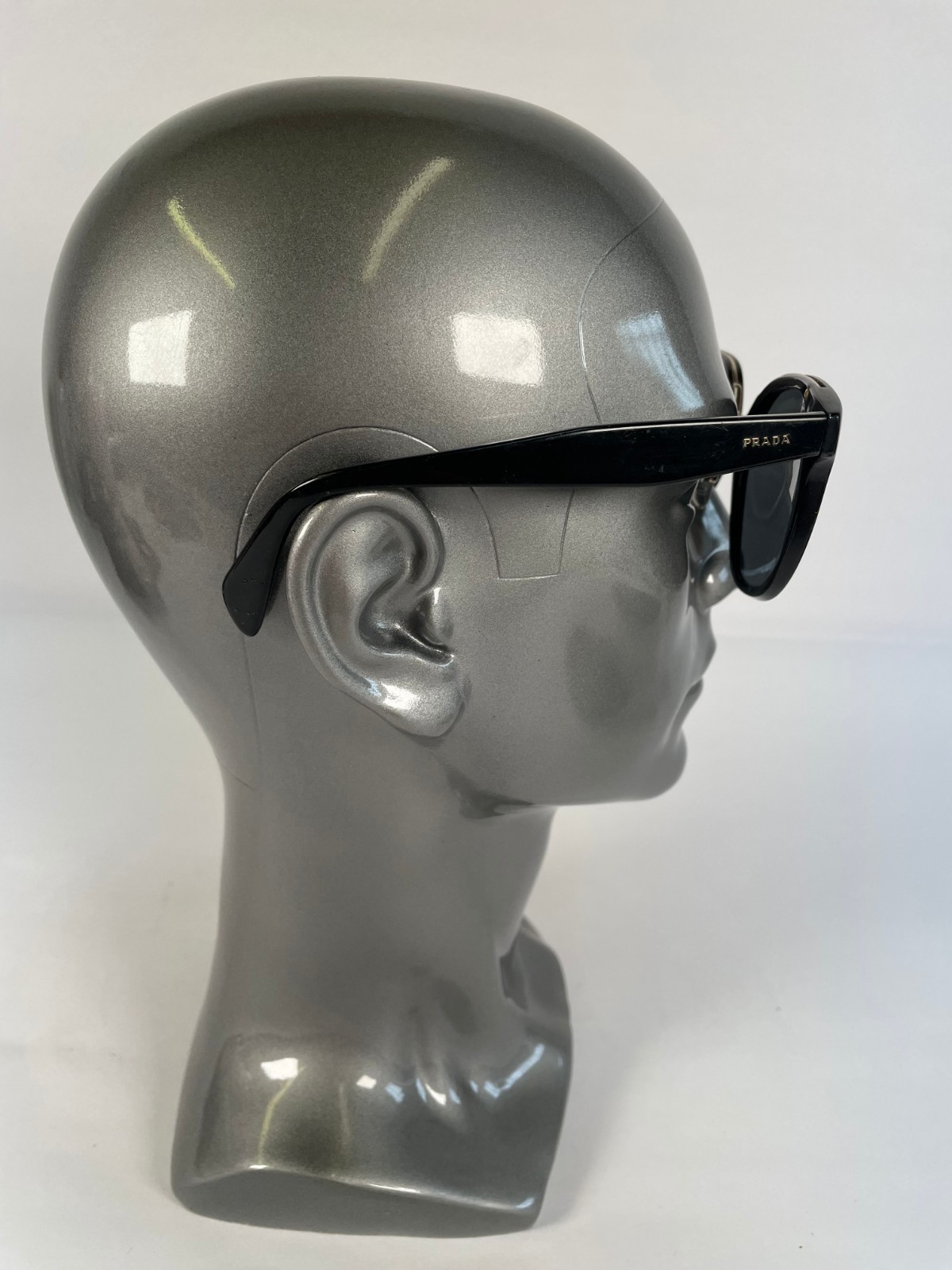 PRADA SPR17T 1AB-5S0 Black Sunglasses 53-20-140 Black Lenses