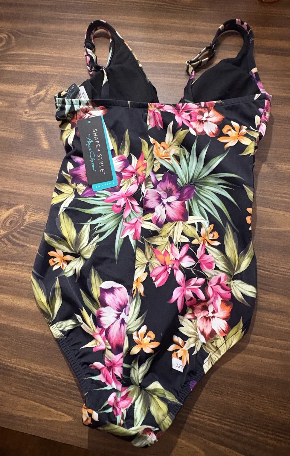 Swimsuit One Piece By Aqua – Green Floral Medium Control Sz 6 Resort Shapes NWT
