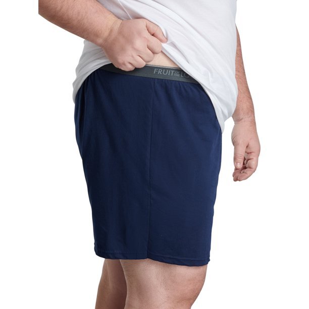 3 or 6 Fruit of the Loom Big Men’s Cotton Stretch Knit Boxer 2XB-5XB