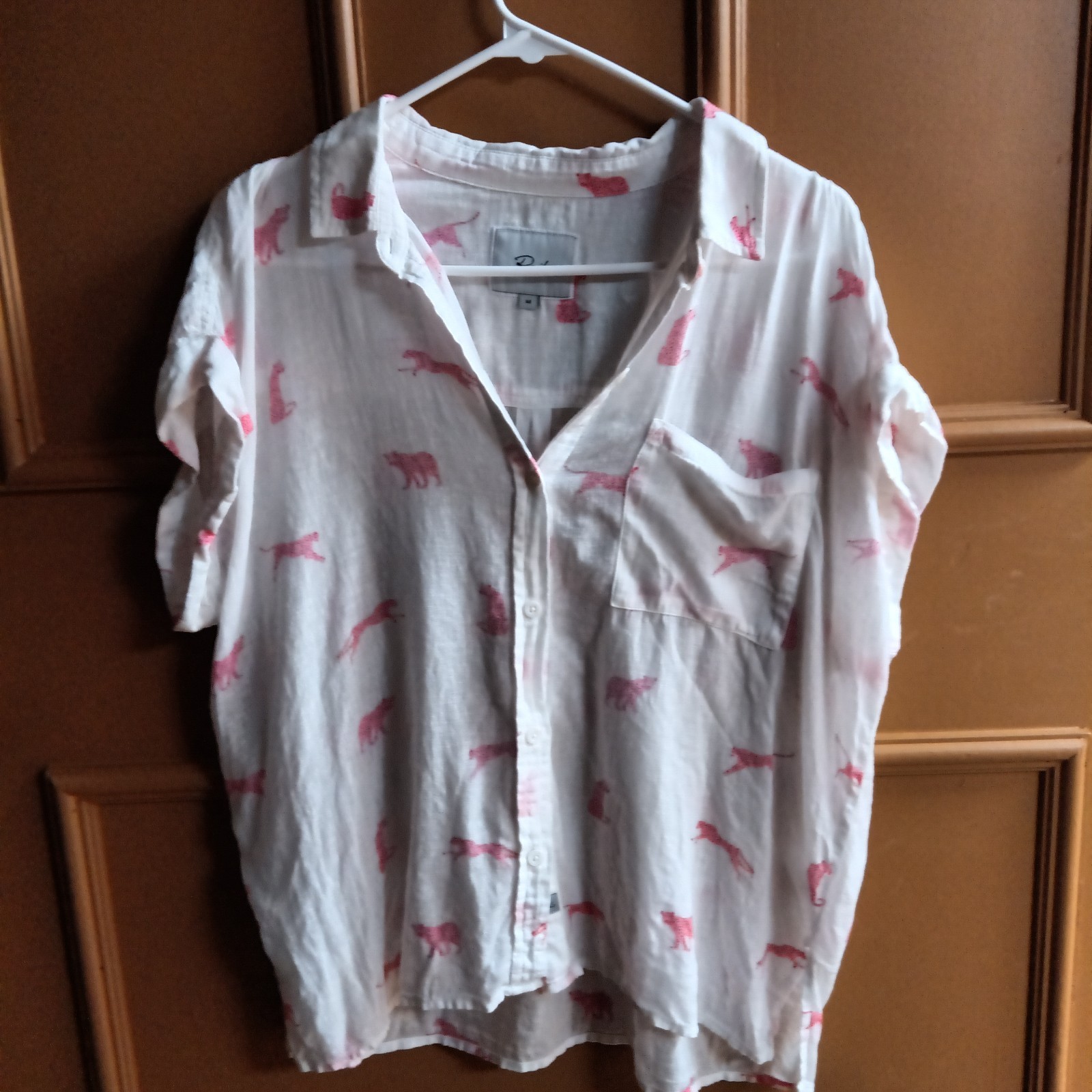 Rails Top Women Rose Leopard Size Medium