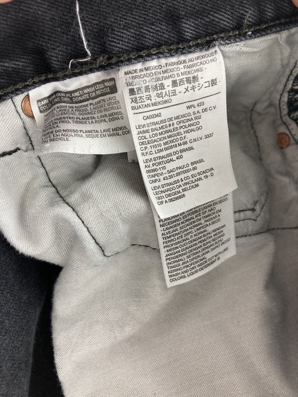 Levi Strauss Men’s Black Jeans Size W42 L30 Button Fly