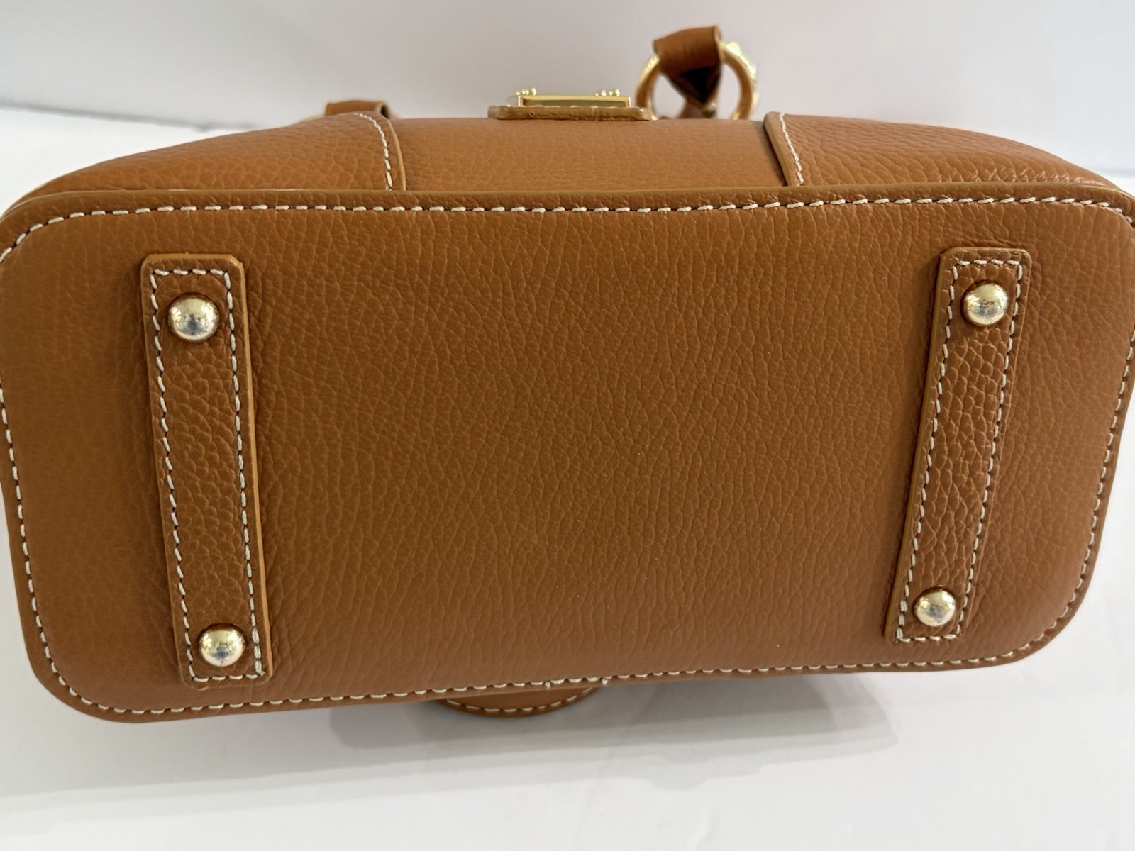 Dooney & Bourke Lucca Leather Satchel In Caramel W/Matching Lucca Flap Wallet